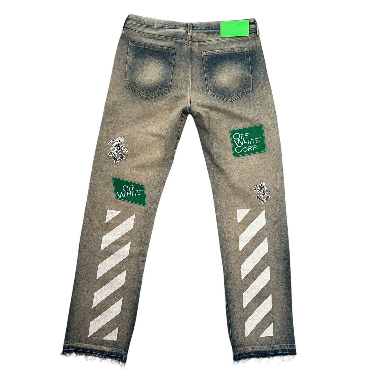 Off-White OFF-WHITE™ Diag Multi Logo Relax Slim Patchwork Denim Pants Size US 34 / EU 50 - 16 Thumbnail