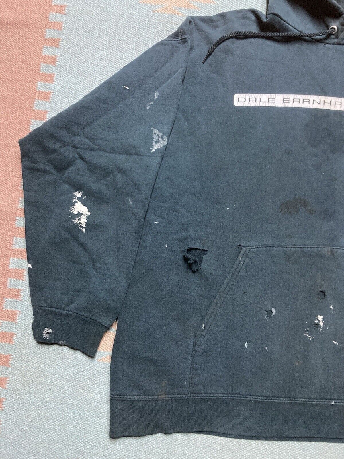NASCAR × Vintage VTG Dale Earnhardt Jr hoodie faded black distressed nascar L Size US L / EU 52-54 / 3 - 2 Thumbnail