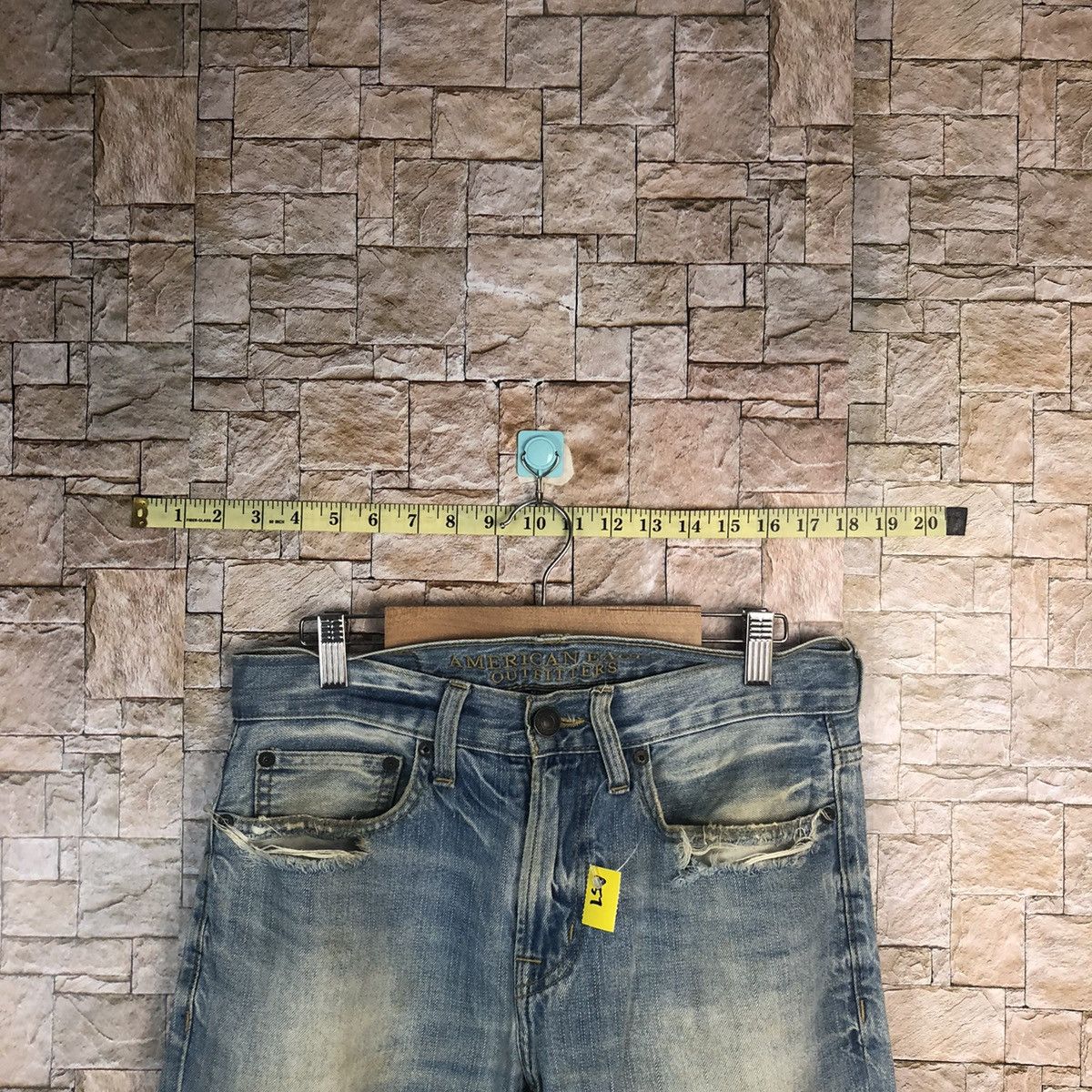 Japanese Brand American Eagle Outfitters Blue Distressed Denim Pants #A57 Size US 29 - 4 Thumbnail