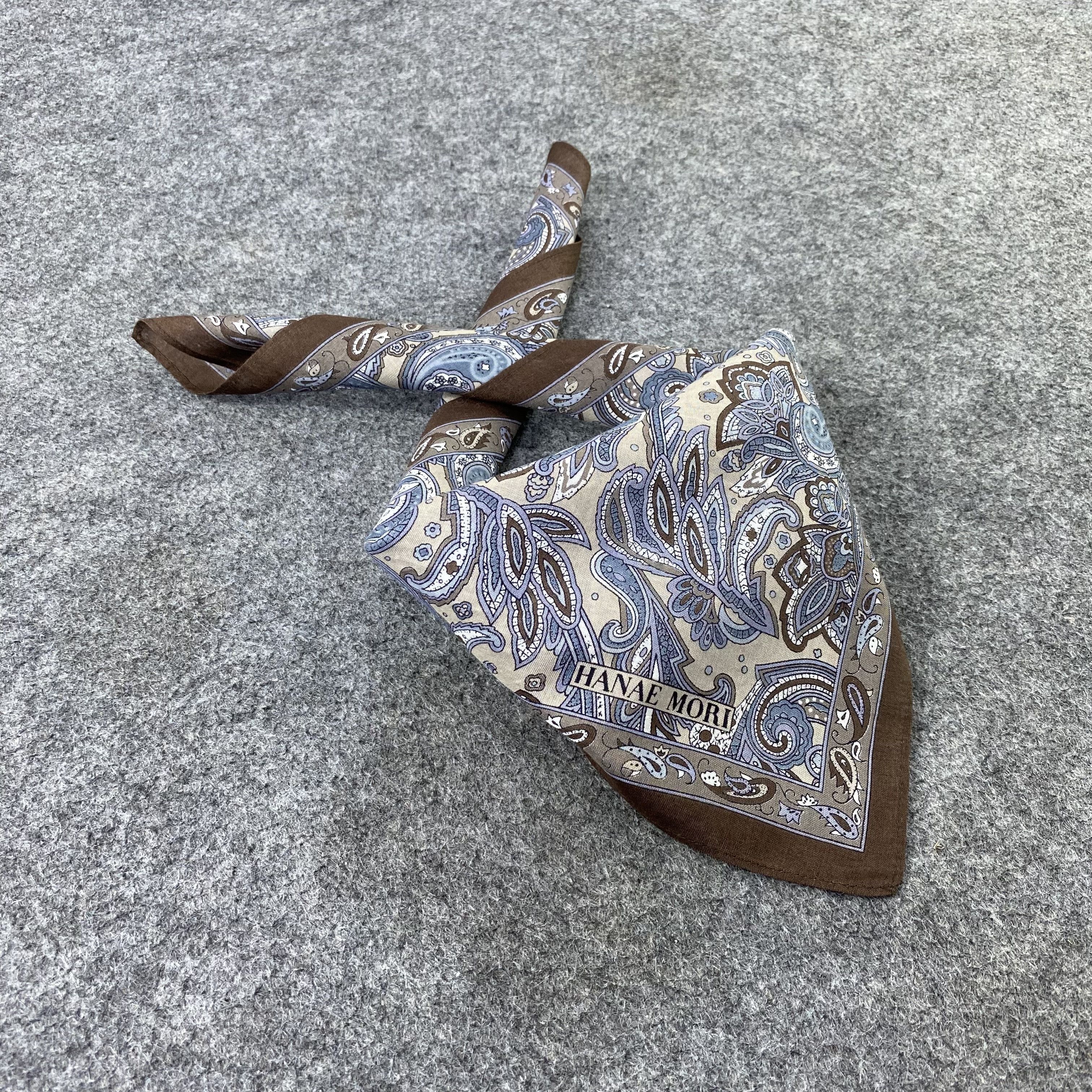 Hanae Mori Hanae Mori Paislee Handkerchief / Bandana /Neckerchief-B1235 Size ONE SIZE - 1 Thumbnail