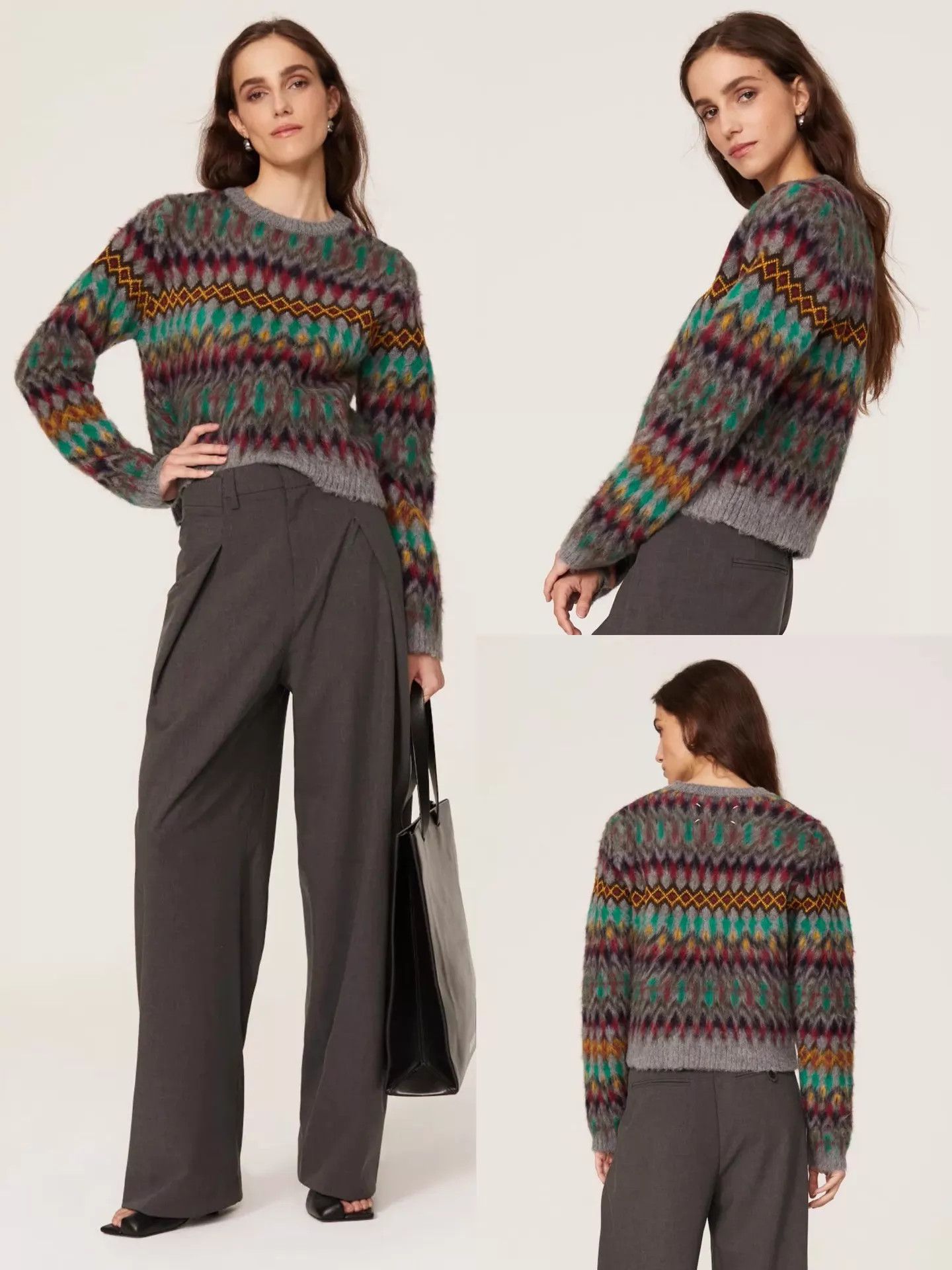 Maison Margiela Maison Margiela FW21 Women's ColorBlocked Wool LS M Size M / US 6-8 / IT 42-44 - 6 Thumbnail