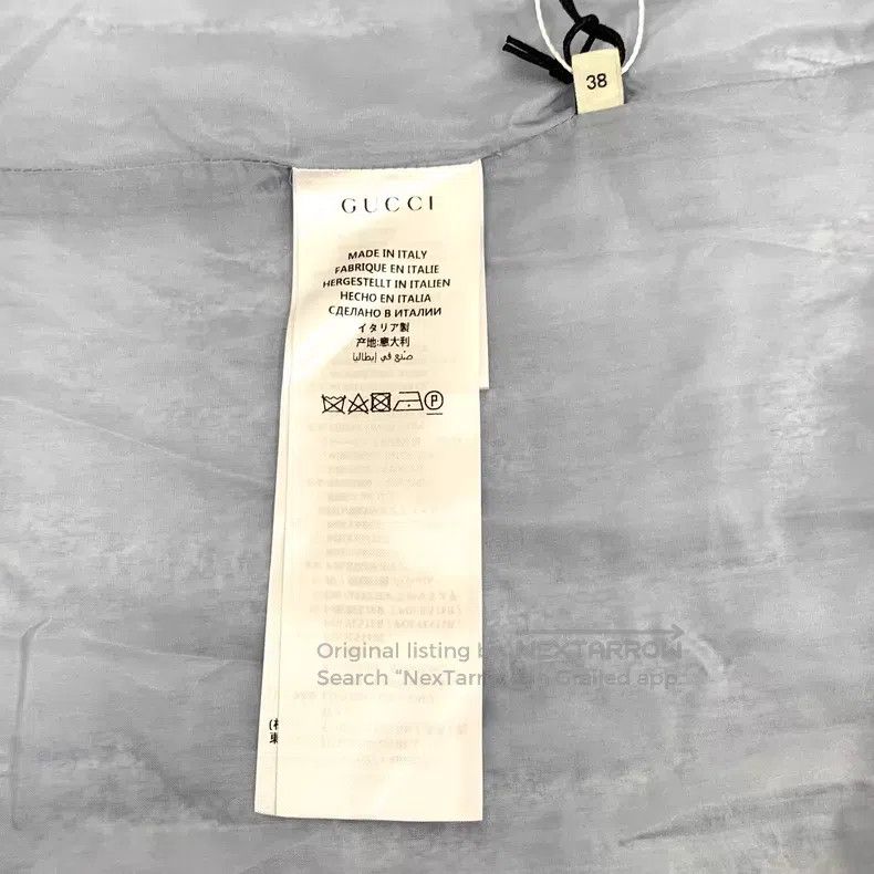 Gucci Gucci Light blue striped trim cotton single-breasted long- Size XS / US 0-2 / IT 36-38 - 7 Thumbnail