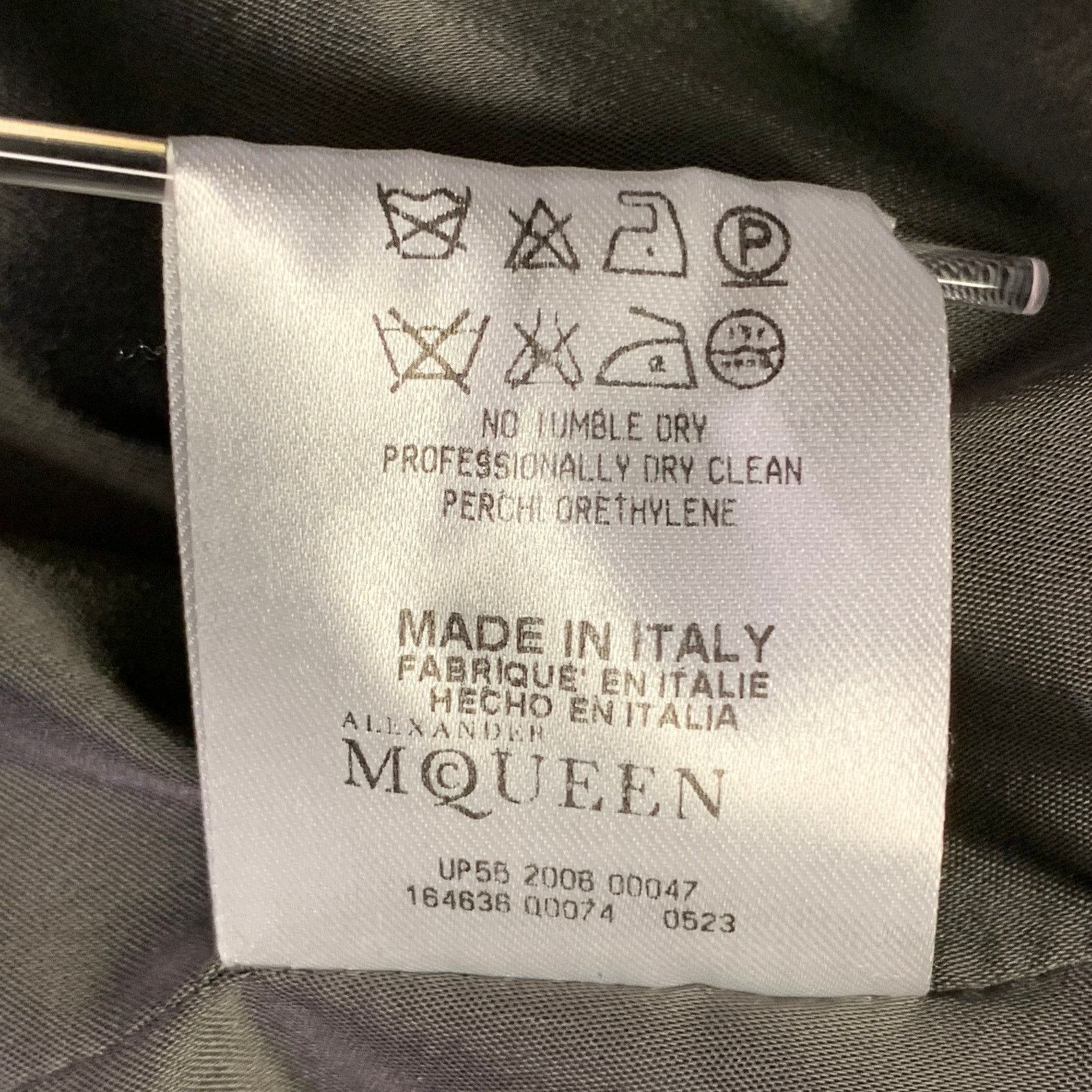 Alexander McQueen Size 4 Grey Black Wool Blend Boucle Single Breasted Jacket Size S / US 4 / IT 40 - 12 Thumbnail