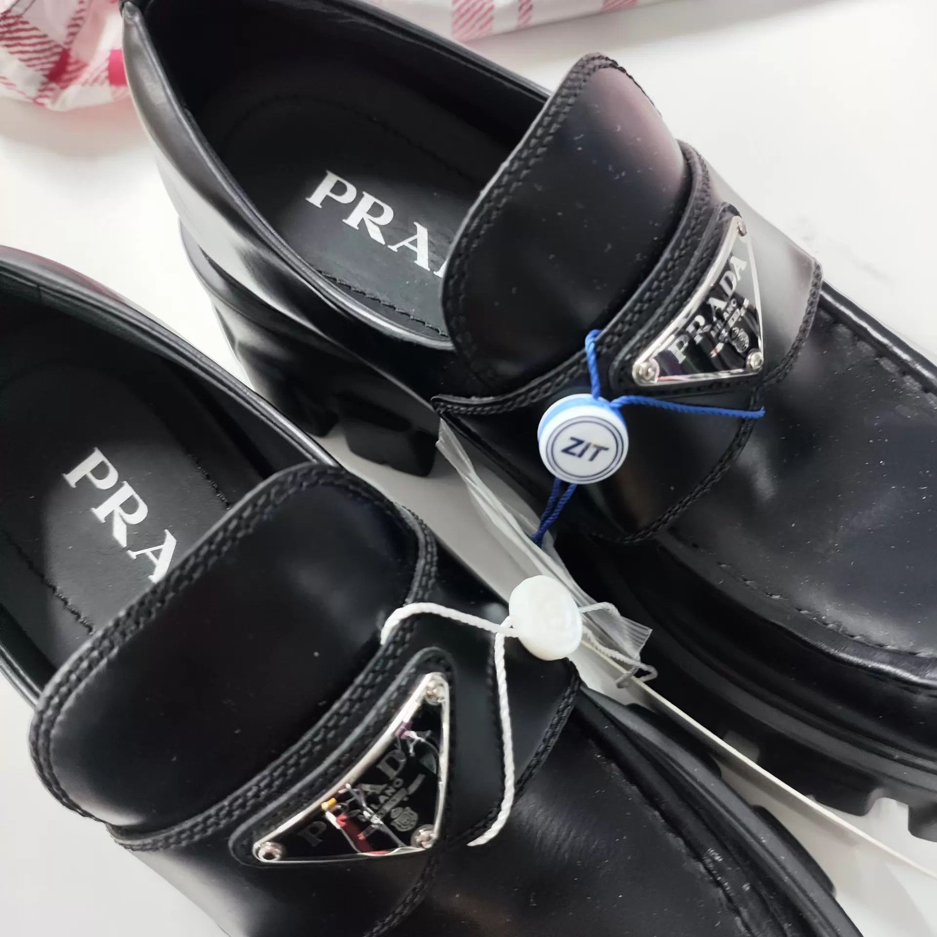 Prada Prada Leather Platform Loafer 36.5 EU Black Size US 6 / IT 36 - 3 Thumbnail