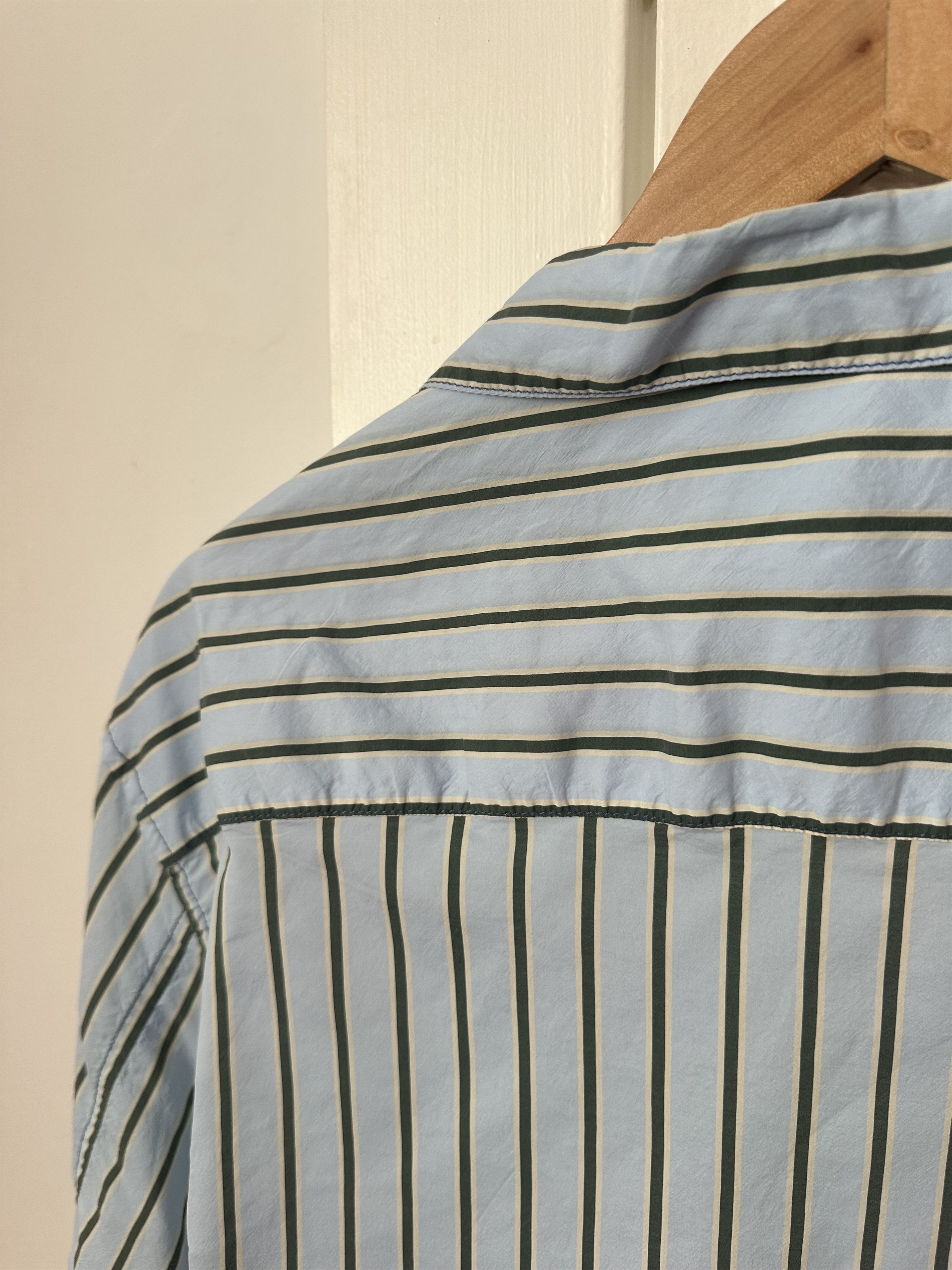 Sunnei Sunnei Regular Shirt / Green & Blue Stripes Size US M / EU 48-50 / 2 - 5 Thumbnail