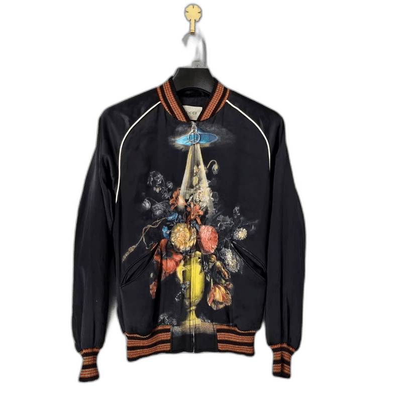 Gucci Gucci Black Floral Bomber Jacket-yf Size US M / EU 48-50 / 2 - 1 Thumbnail