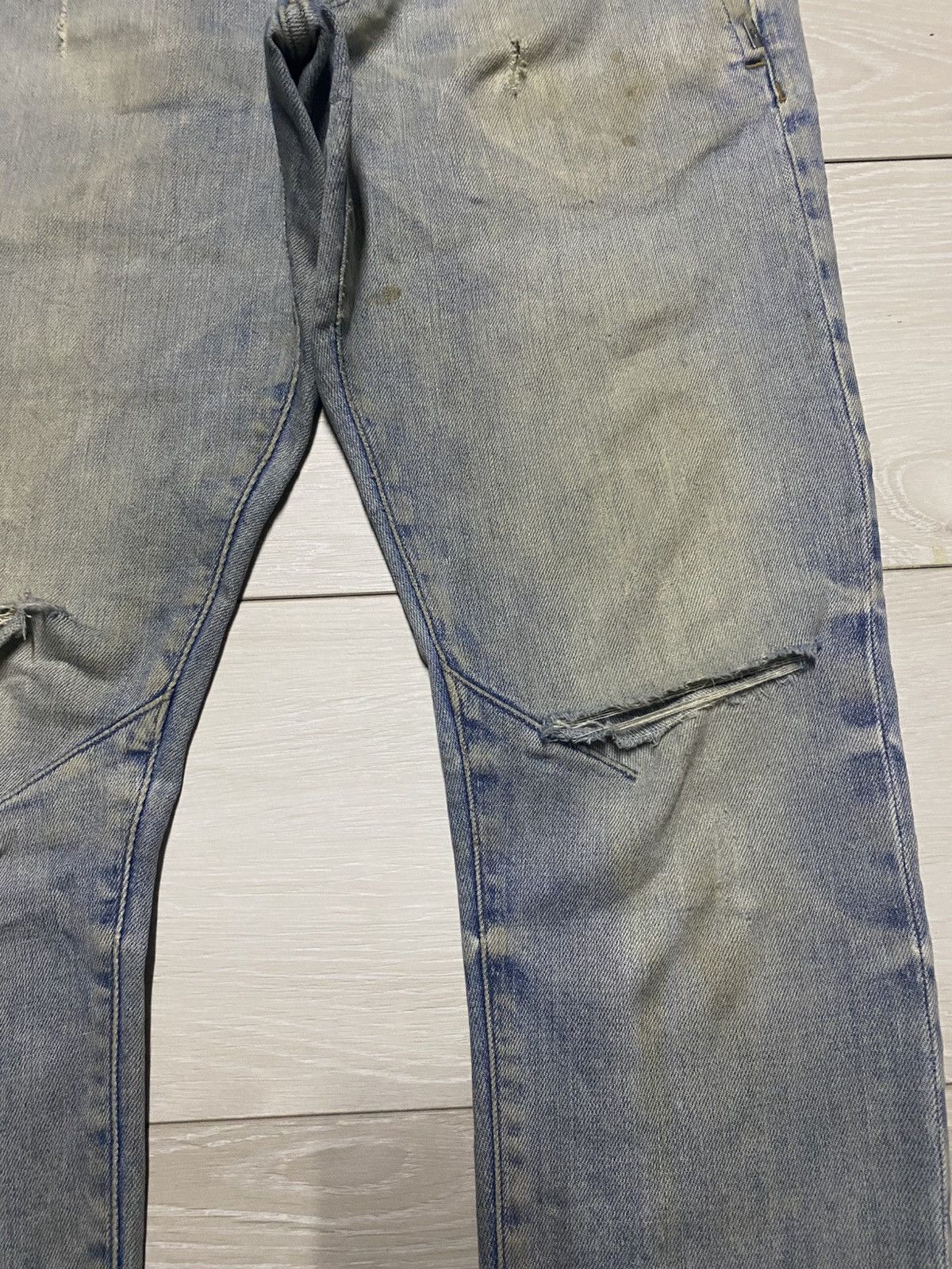 Raw State G Star Raw Multi Pocket Dirty Distressed Skinny Jeans Size US 31 - 8 Thumbnail