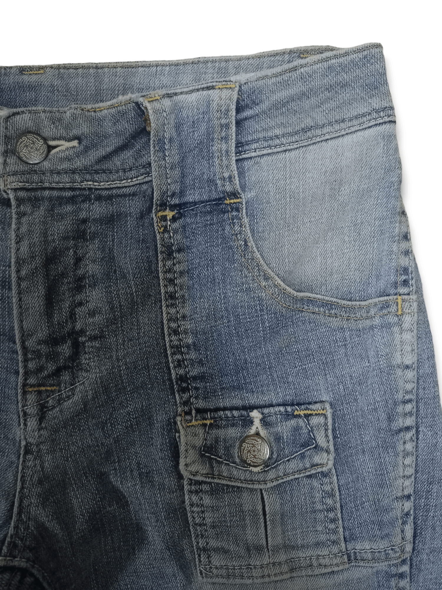Japanese Brand Vintage Japanese Brand Flare Denim Bush Pants Size US 30 / EU 46 - 5 Thumbnail