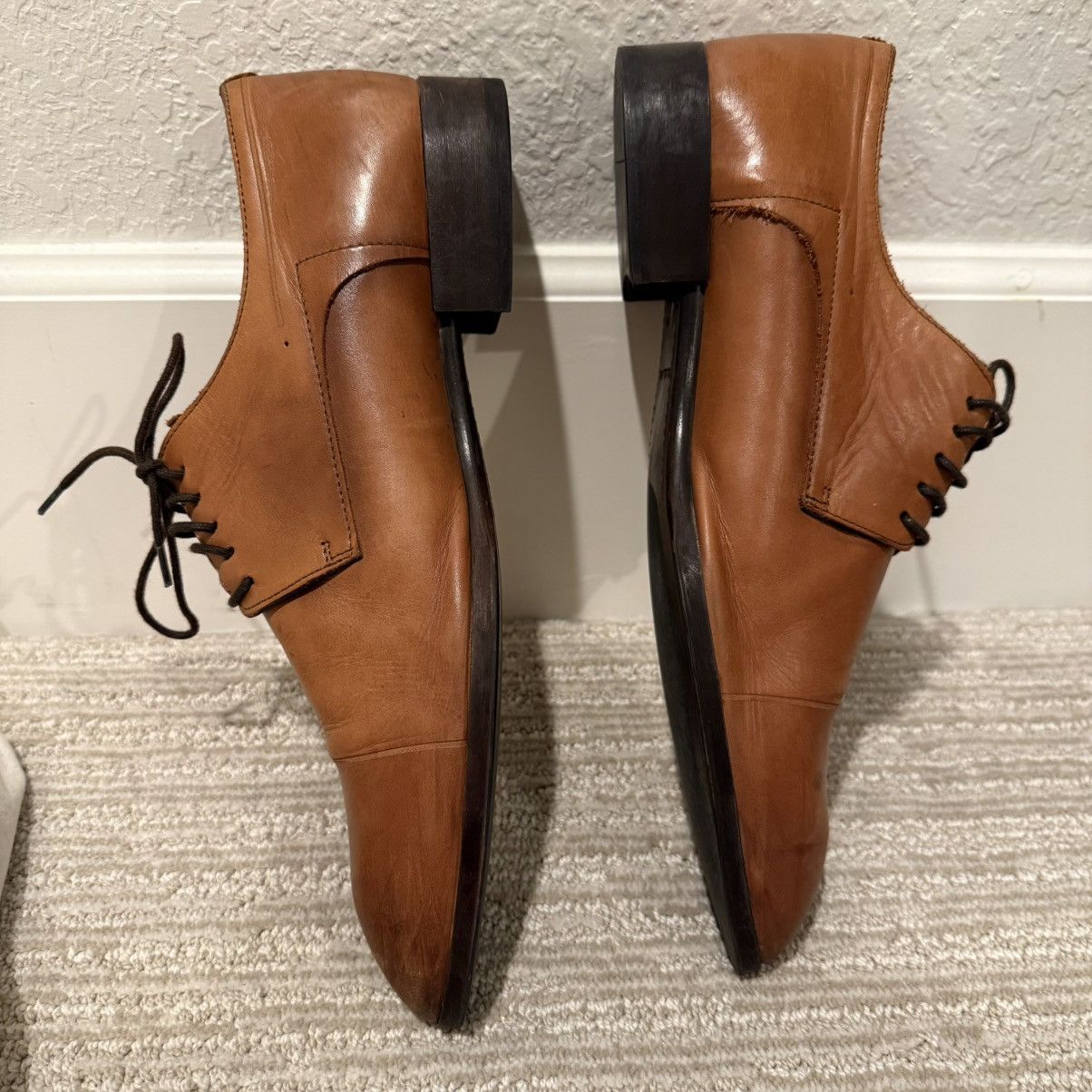 Zara Zara Man Modern Essentials Tan Leather Dress Shoes Size 11 Size US 11 / EU 44 - 6 Thumbnail