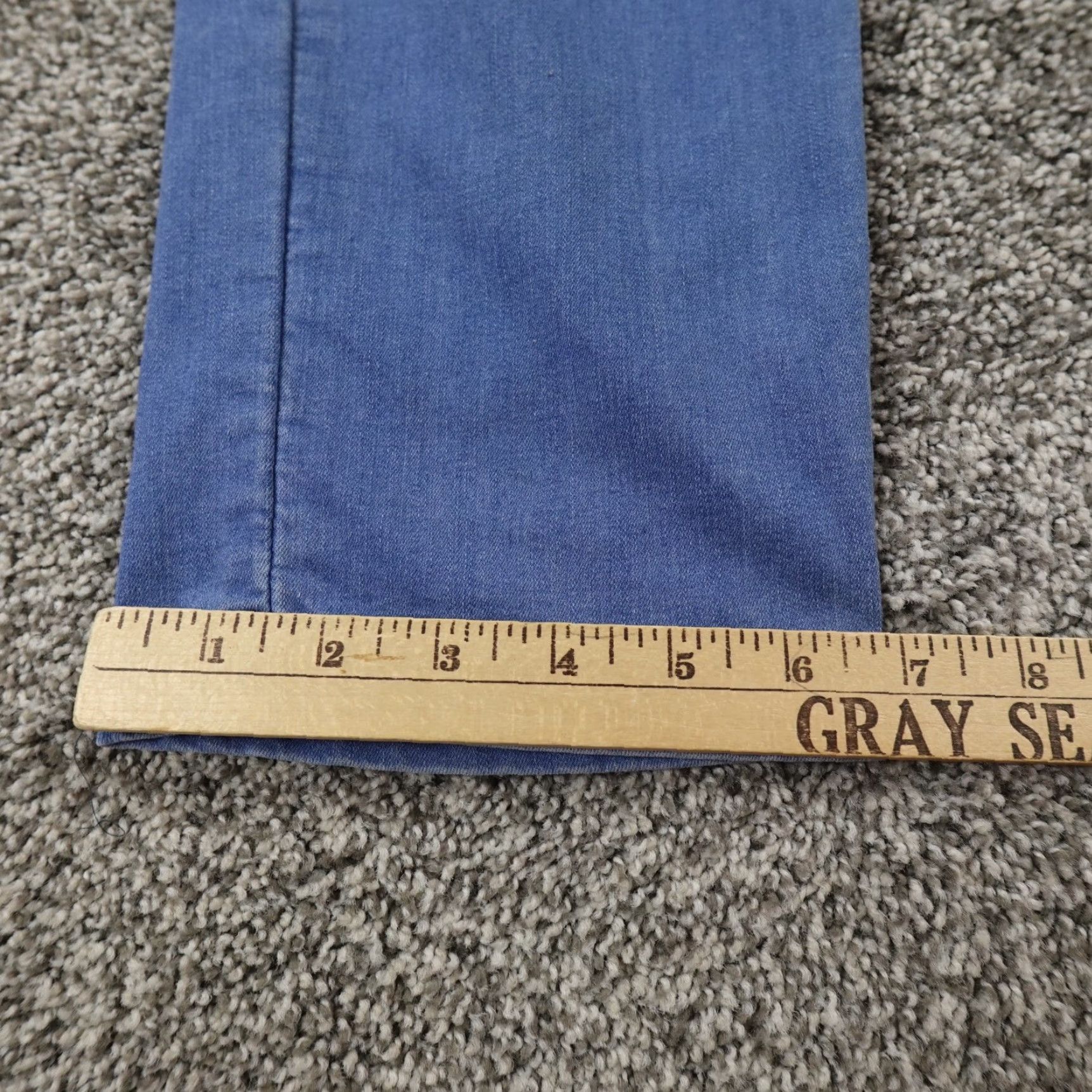 Denime Mugsy Jeans Mens 32X32 Dark Blue Denim Piers Straight Stretch Preppy Flex Jeans Adult Regular Blue 32 Inseam 5-Pocket Size US 32 / EU 48 - 2 Thumbnail