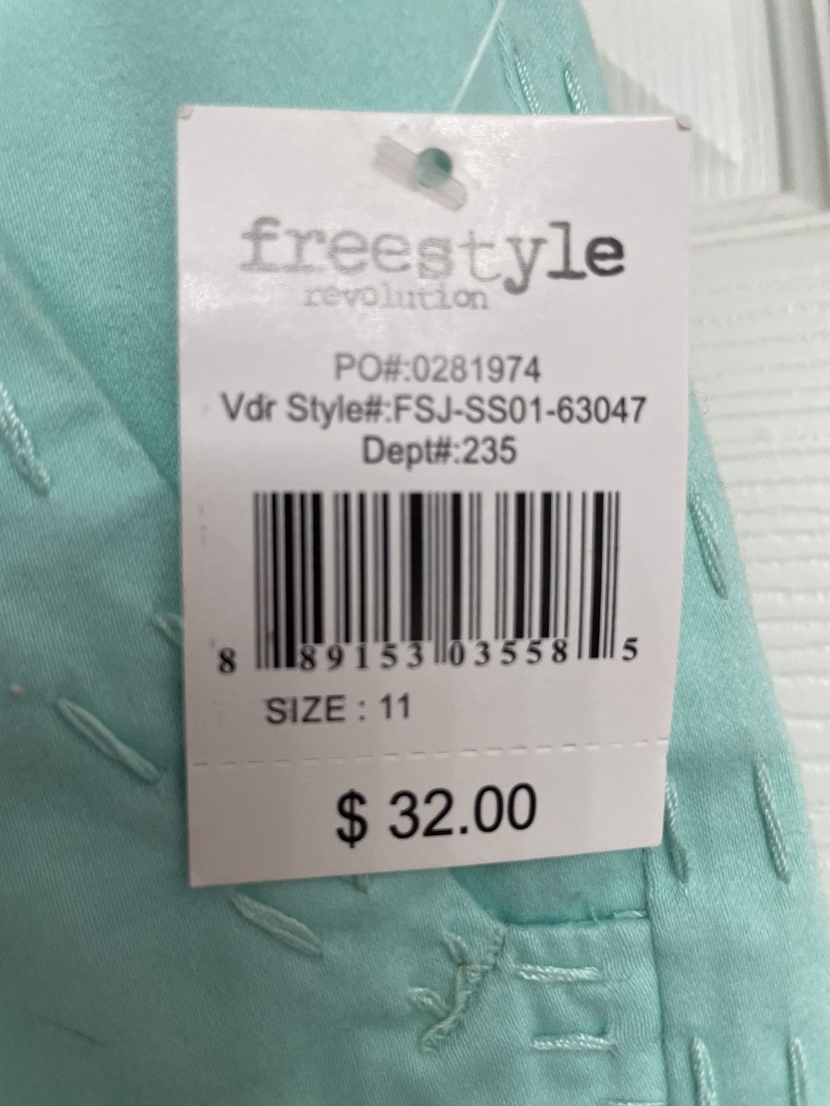 Other Free Style Revolution Sea Foam Green Short Shorts Size 11 Size 34" / US 12 / IT 48 - 6 Thumbnail