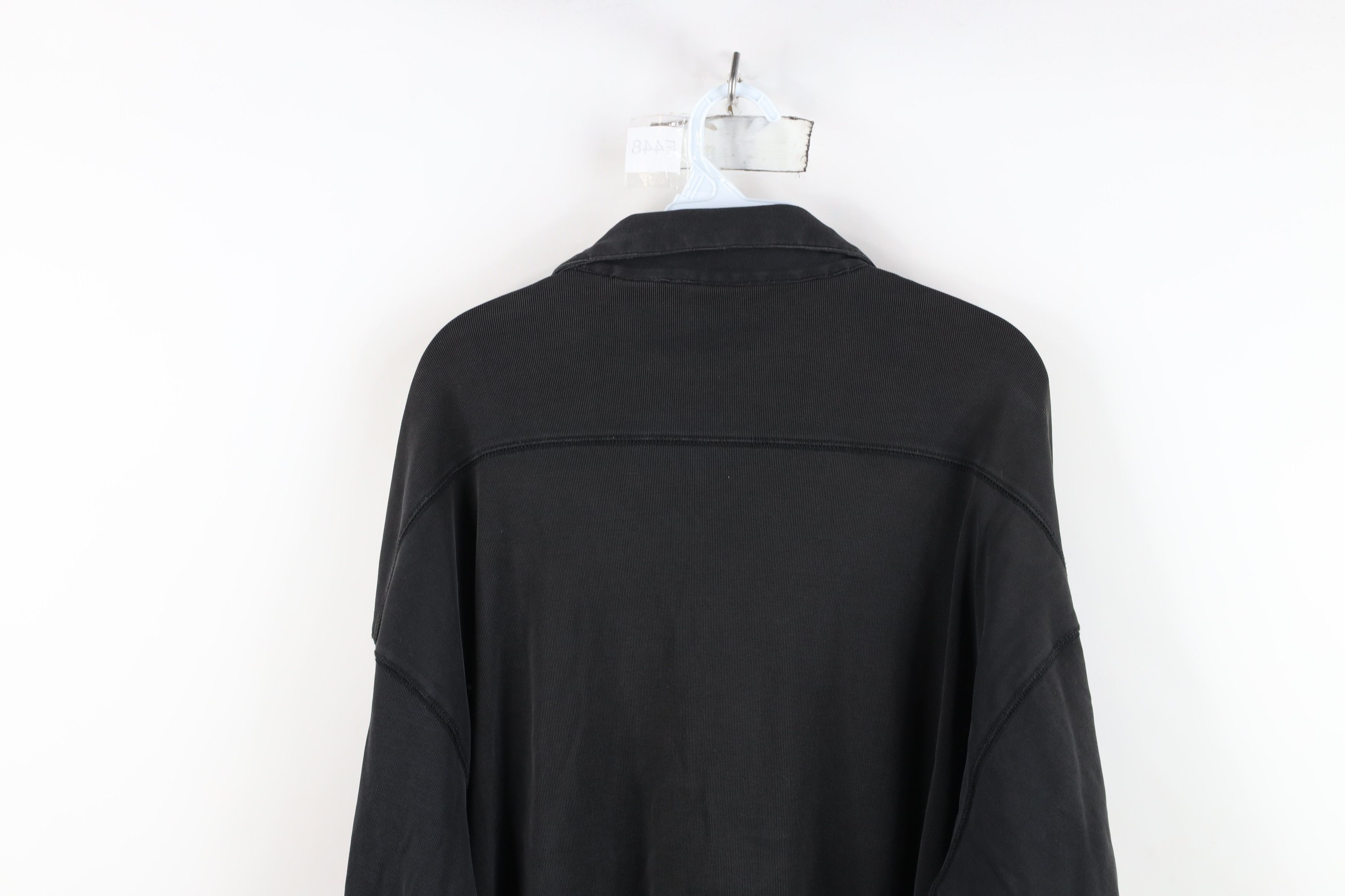 Gap Vintage 90s Gap Heavyweight Ribbed Knit Button Shirt Black Size US XL / EU 56 / 4 - 14 Thumbnail