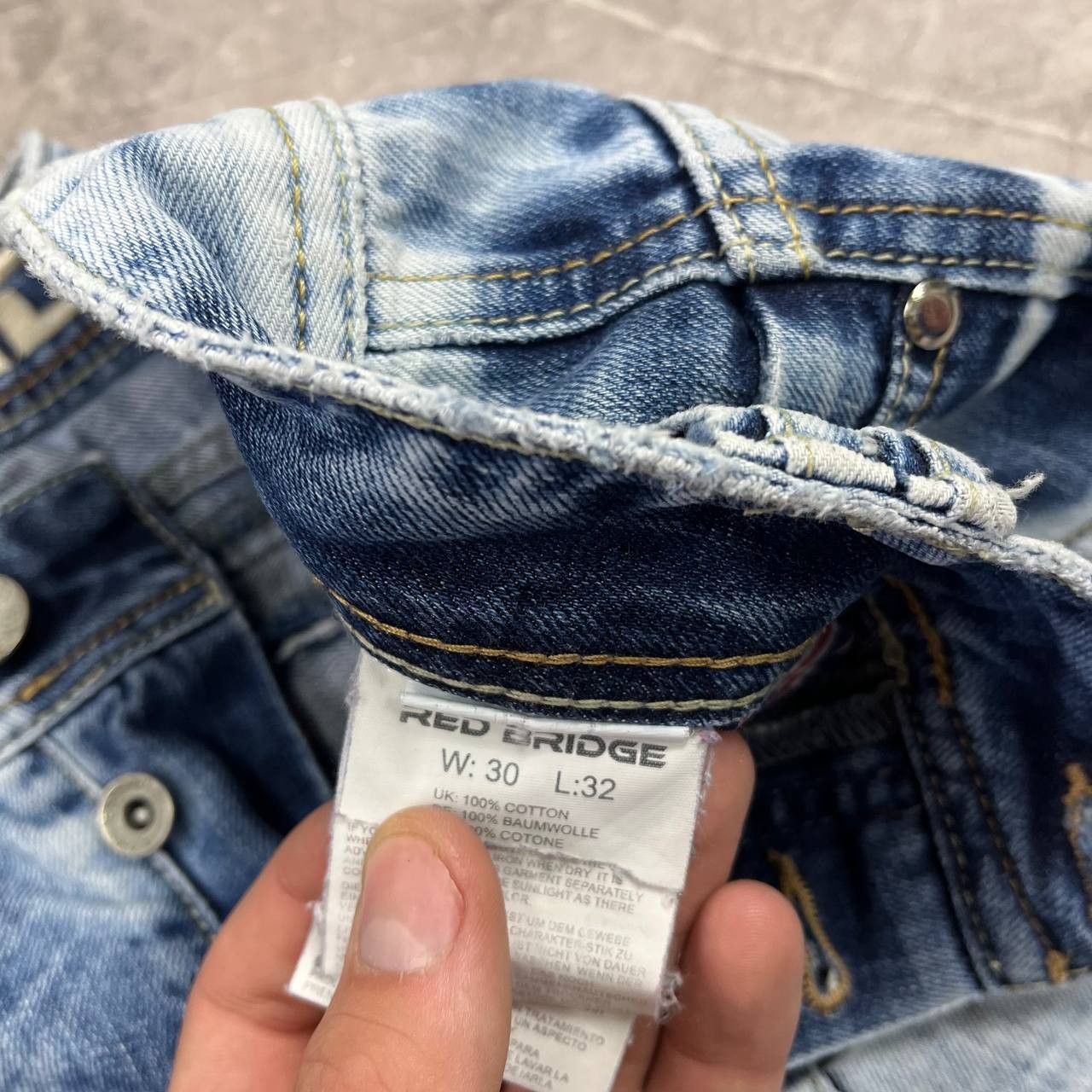 Japanese Brand Jeans Dirty Pants Faded Crash Denim Thrashed Y2K Distressed Size US 33 - 19 Thumbnail