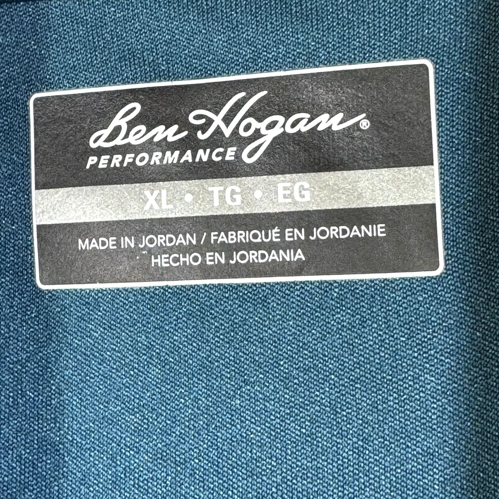 Hogan Ben Hogan Shirt Polo XL Navy Blue Performance Golf Collared 100% Polyester Men’s Size US XL / EU 56 / 4 - 7 Thumbnail
