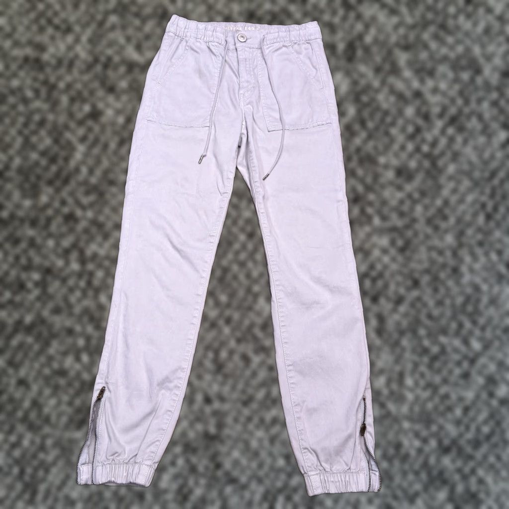 American Eagle Outfitters American Eagle Outfitters Jegging Jogger Pants Women's 8 Gray Mid Rise Zip Ankle Size 30" / US 8 / IT 44 - 1 Thumbnail