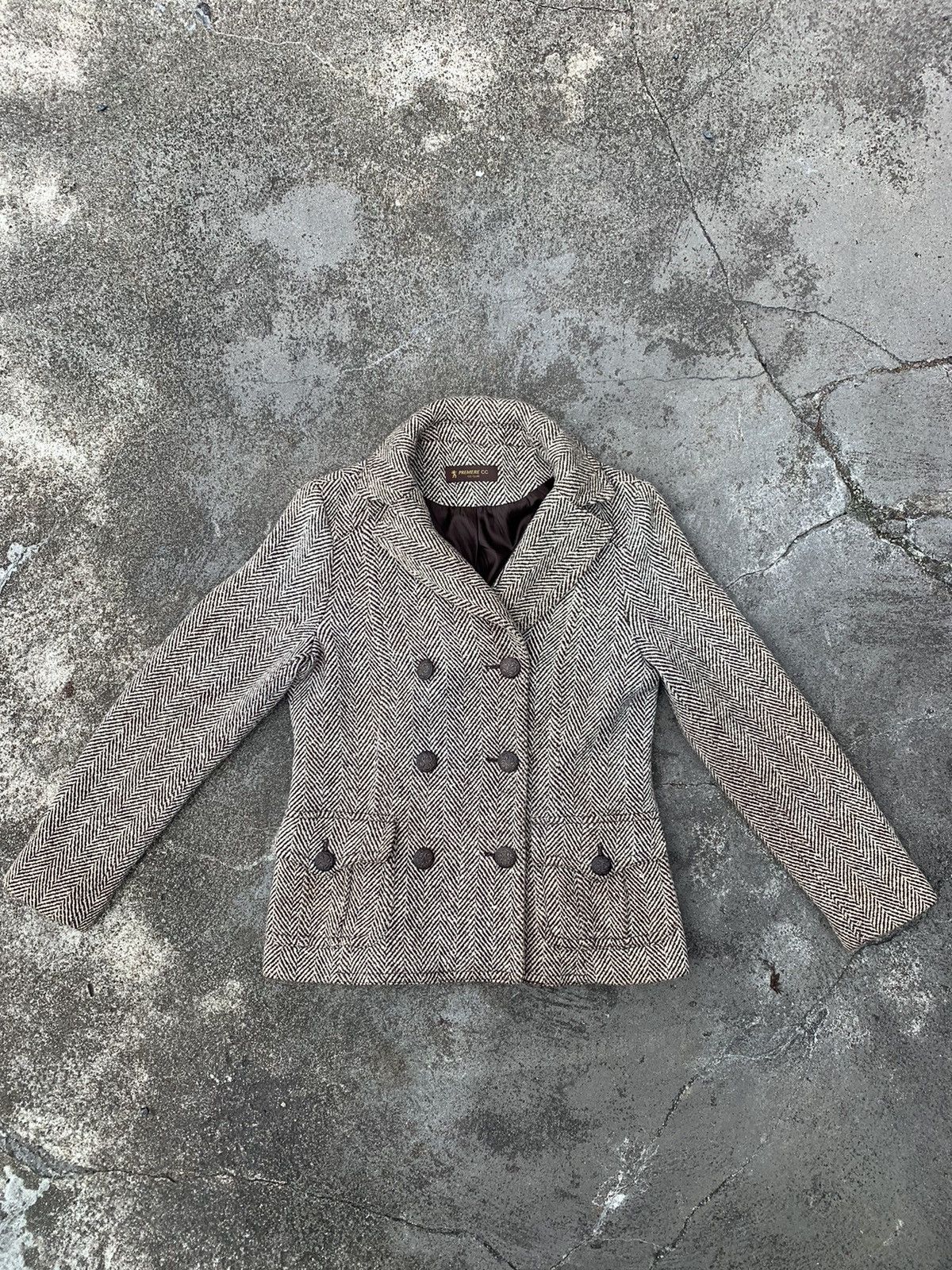 Designer Blazer Y2k Style Tweed Size 36R - 2 Thumbnail
