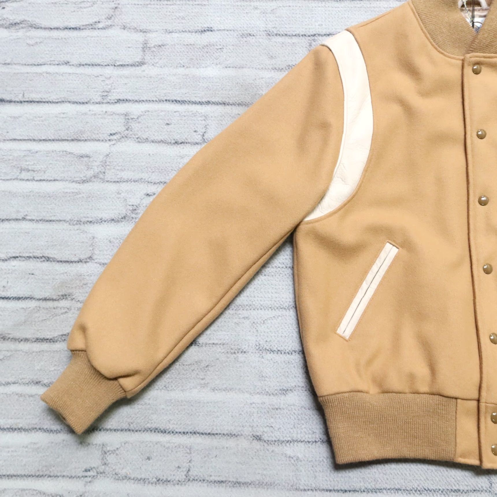 Aime Leon Dore Aime Leon Dore x Golden Bear Crest Logo Wool Varsity Jacket Size L Brown Mens Size US L / EU 52-54 / 3 - 4 Thumbnail