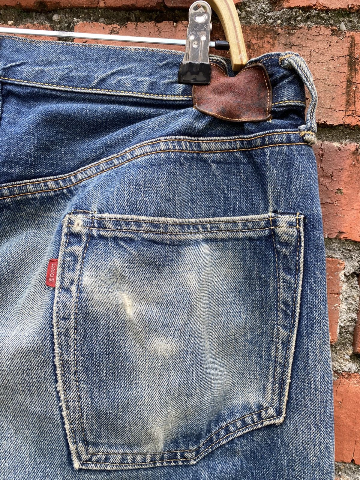 Denime W36x32 sewing chop redline denime distressed repaired denime Size US 36 / EU 52 - 7 Thumbnail