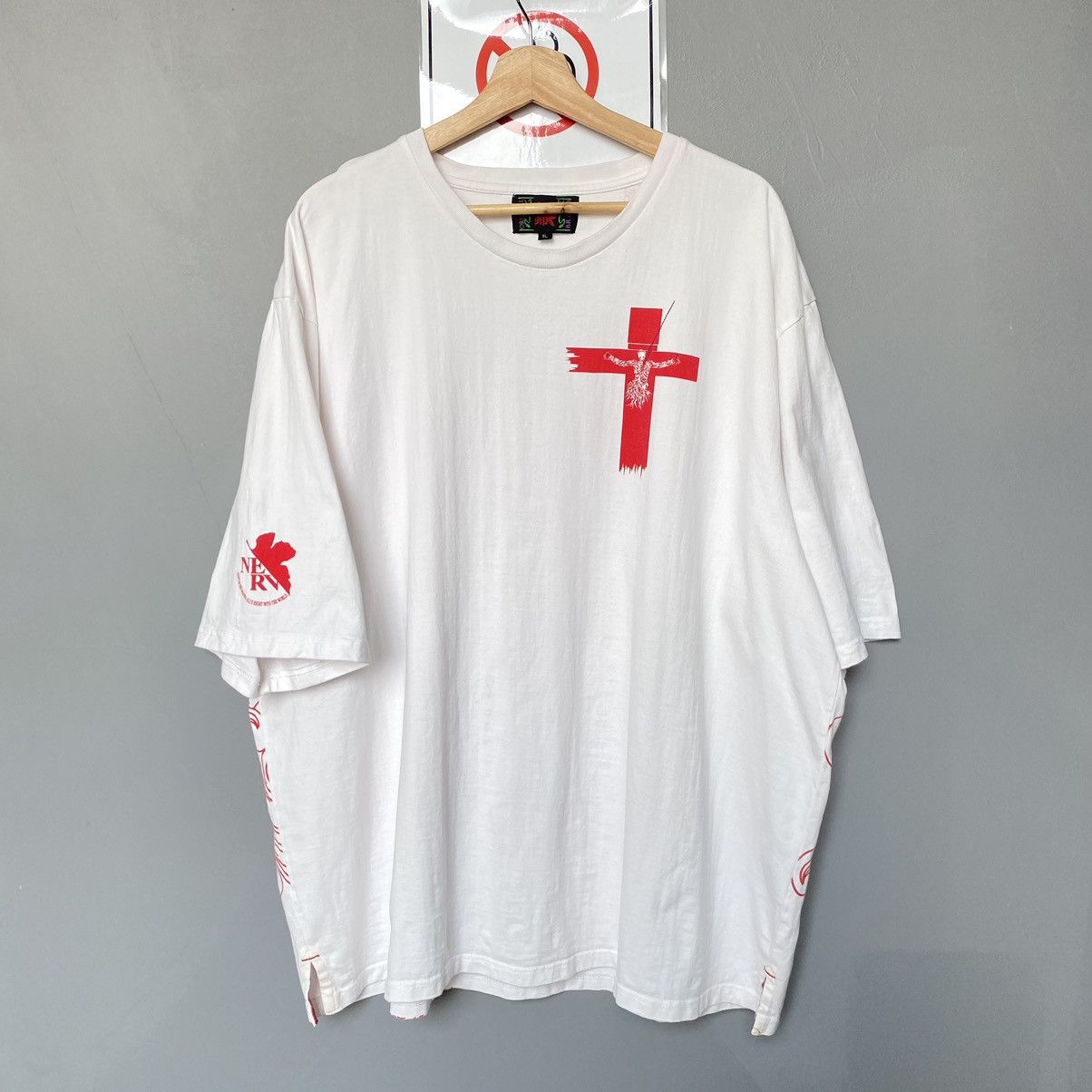 Anime NERV Lilith Evangelion Oversized ERD GRUNGE THRASHED TEE Size US XXL / EU 58 / 5 - 6 Thumbnail