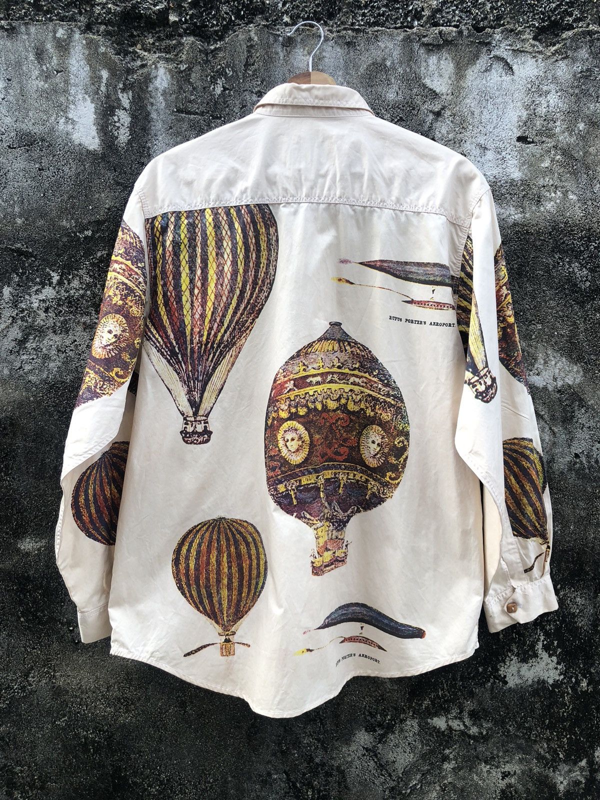 Vintage 1990s Vintage Porter's Aeroport OverPrint Button Shirt Size US L / EU 52-54 / 3 - 2 Thumbnail
