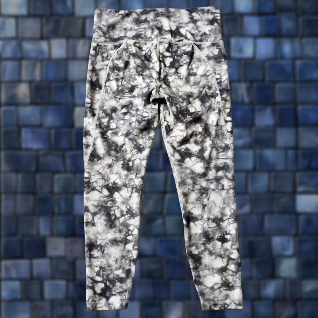 Athleta Athleta Tie Womens M Gray Dye Salutation Tight Leggings Size 32" / US 10 / IT 46 - 1 Thumbnail