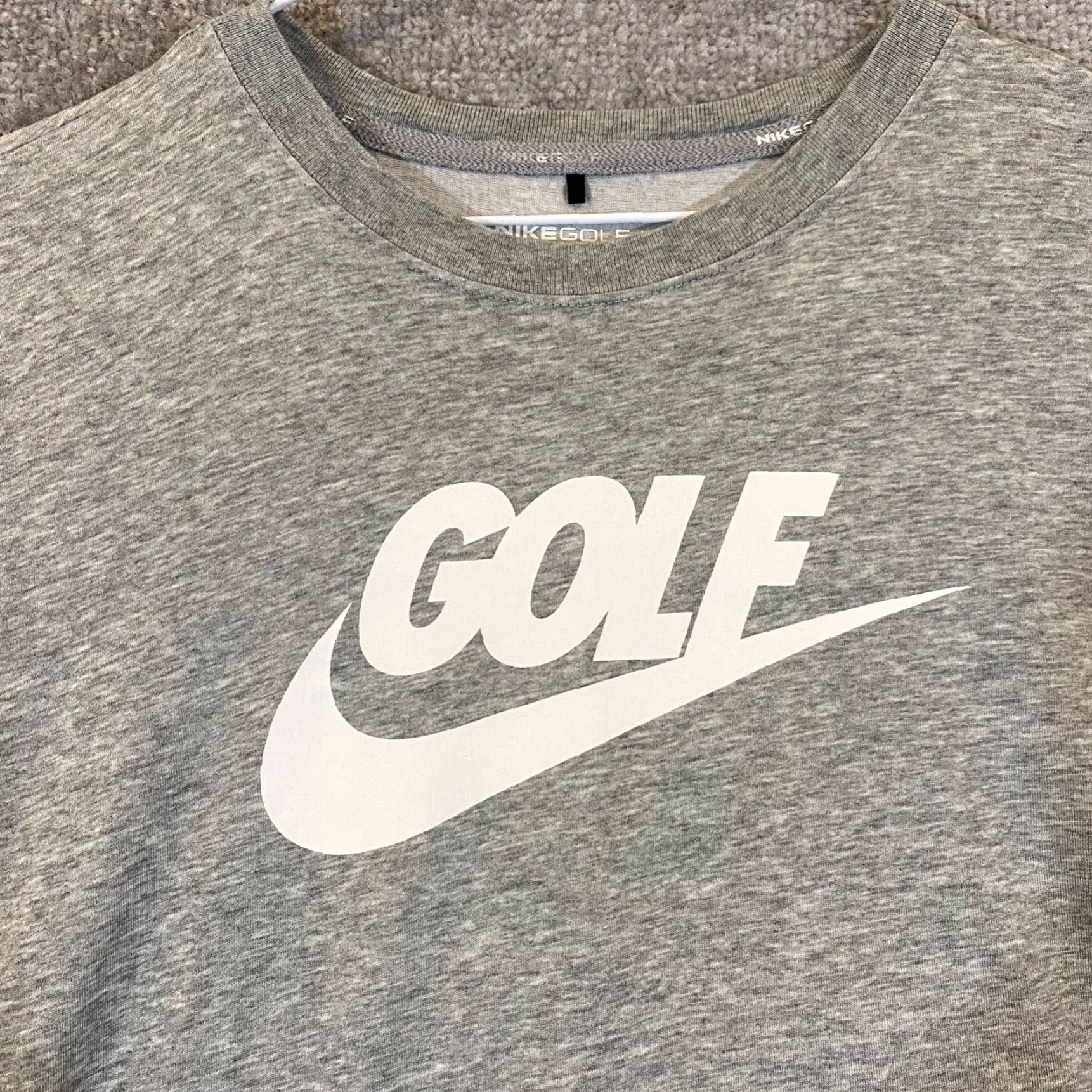Nike Nike Shirt Mens Large Gray Dri-Fit S/S Check Swoosh Tee Sport Size US L / EU 52-54 / 3 - 2 Thumbnail
