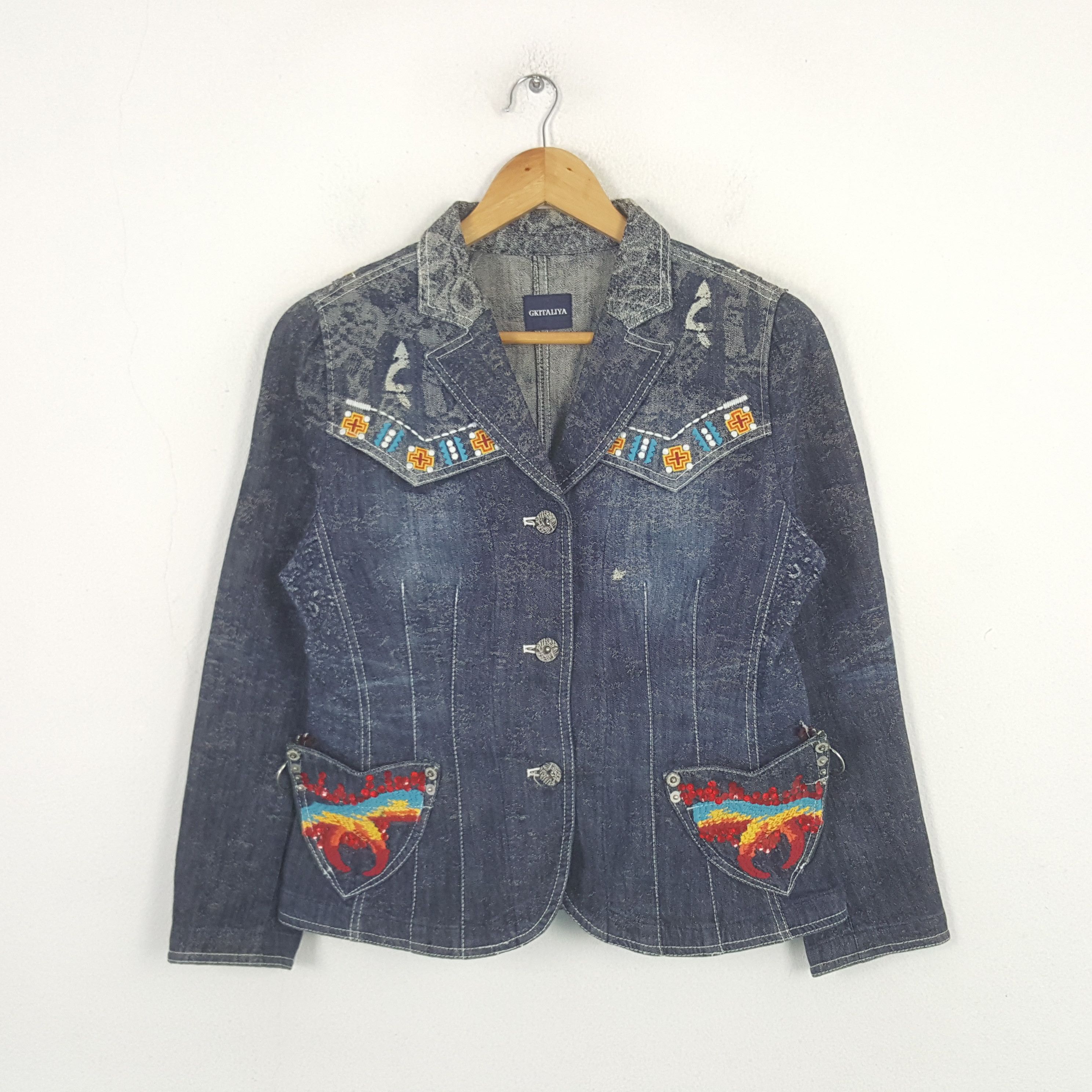 Japanese Brand Vintage Gkitaliya Japanese Brand Denim Jacket C296N9 Size XS / US 0-2 / IT 36-38 - 1 Thumbnail