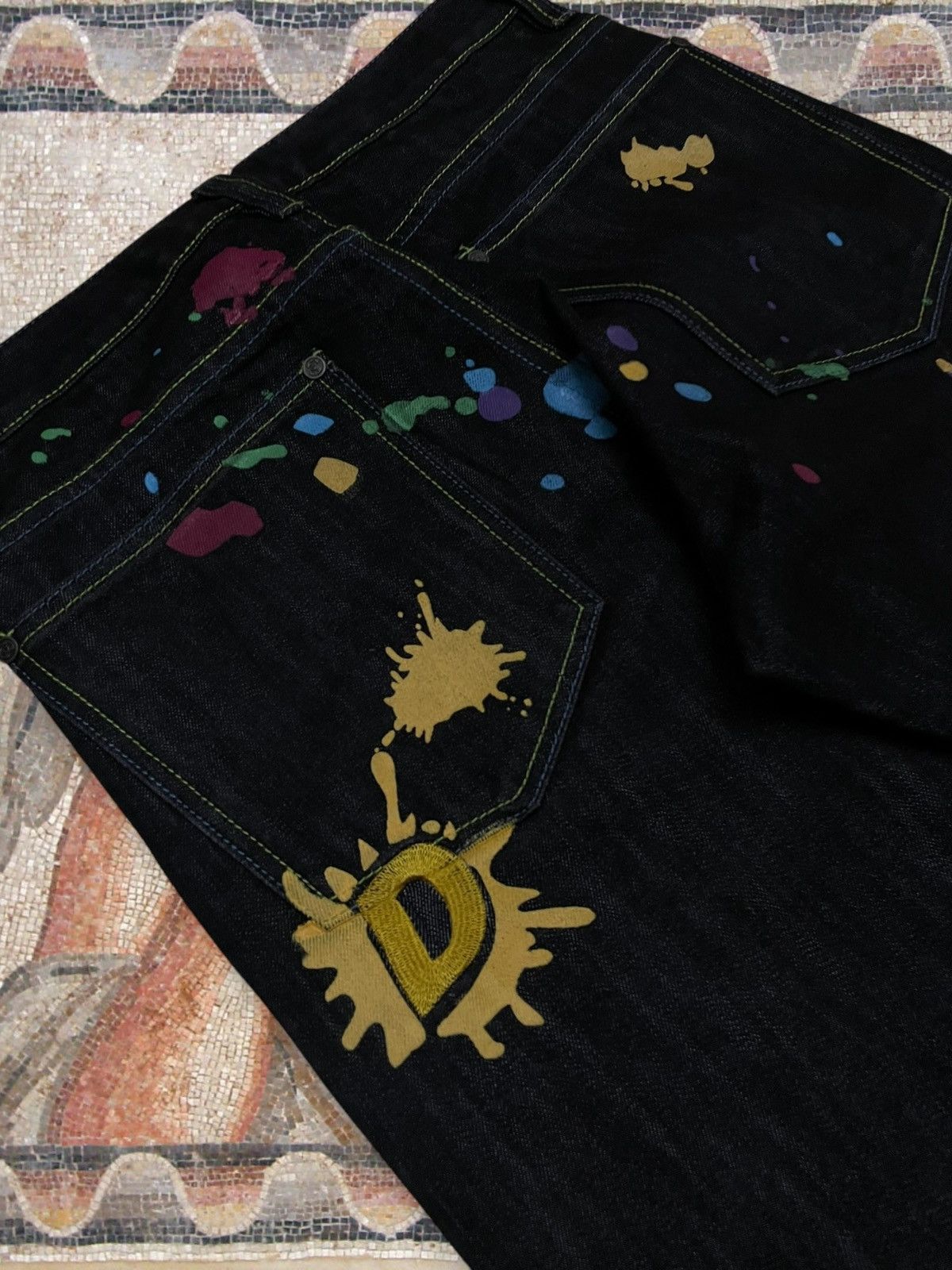 Beauty Beast Vintage Og Japan Designer Streetweae Double D Splash Denim Size US 28 / EU 44 - 17 Thumbnail