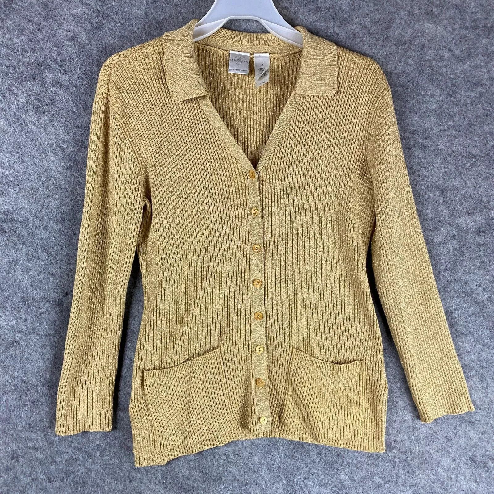 Other Emma James Cardigan Small Women's Long Sleeve Glitter Gold S Size S / US 4 / IT 40 - 1 Thumbnail