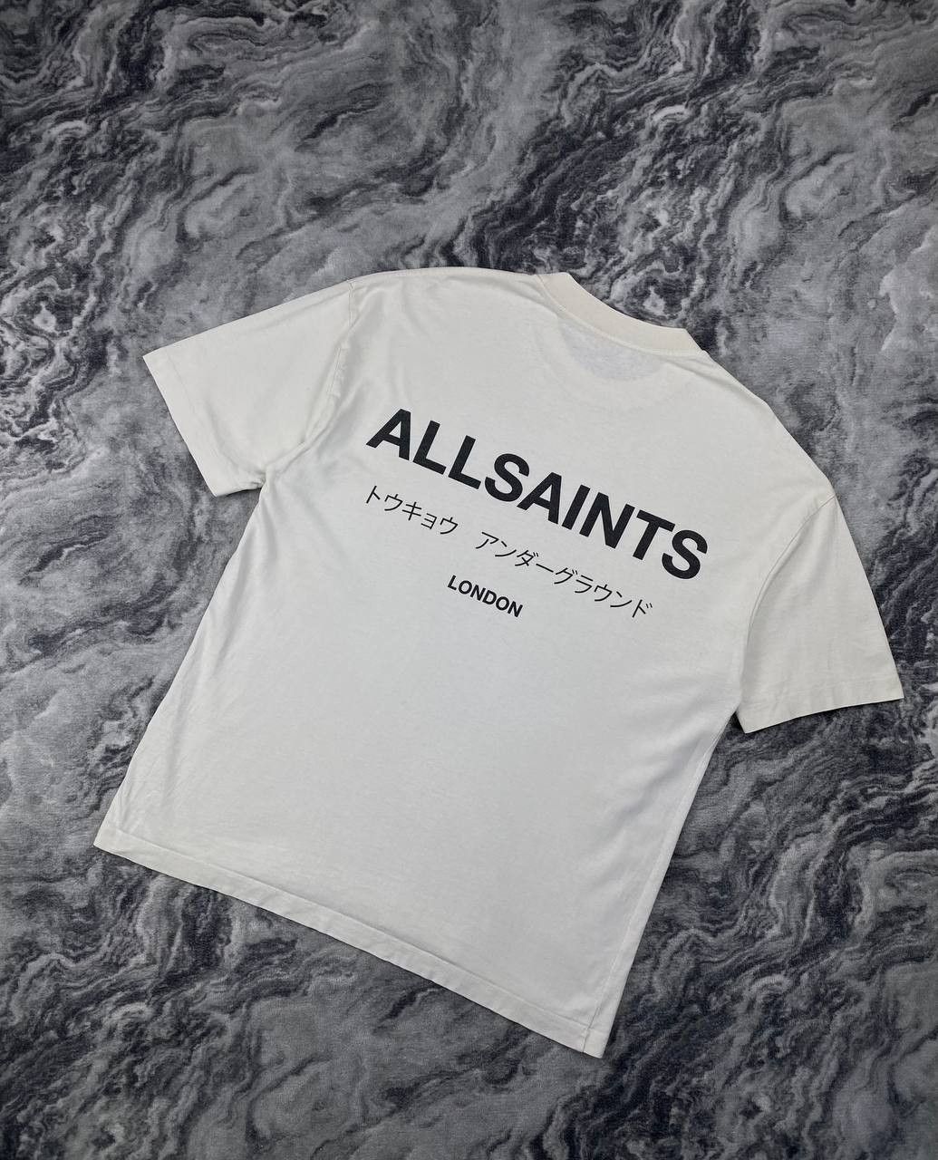 Allsaints AllSaints Underground Big Logo T Shirt Men Size S White Size US S / EU 44-46 / 1 - 1 Thumbnail