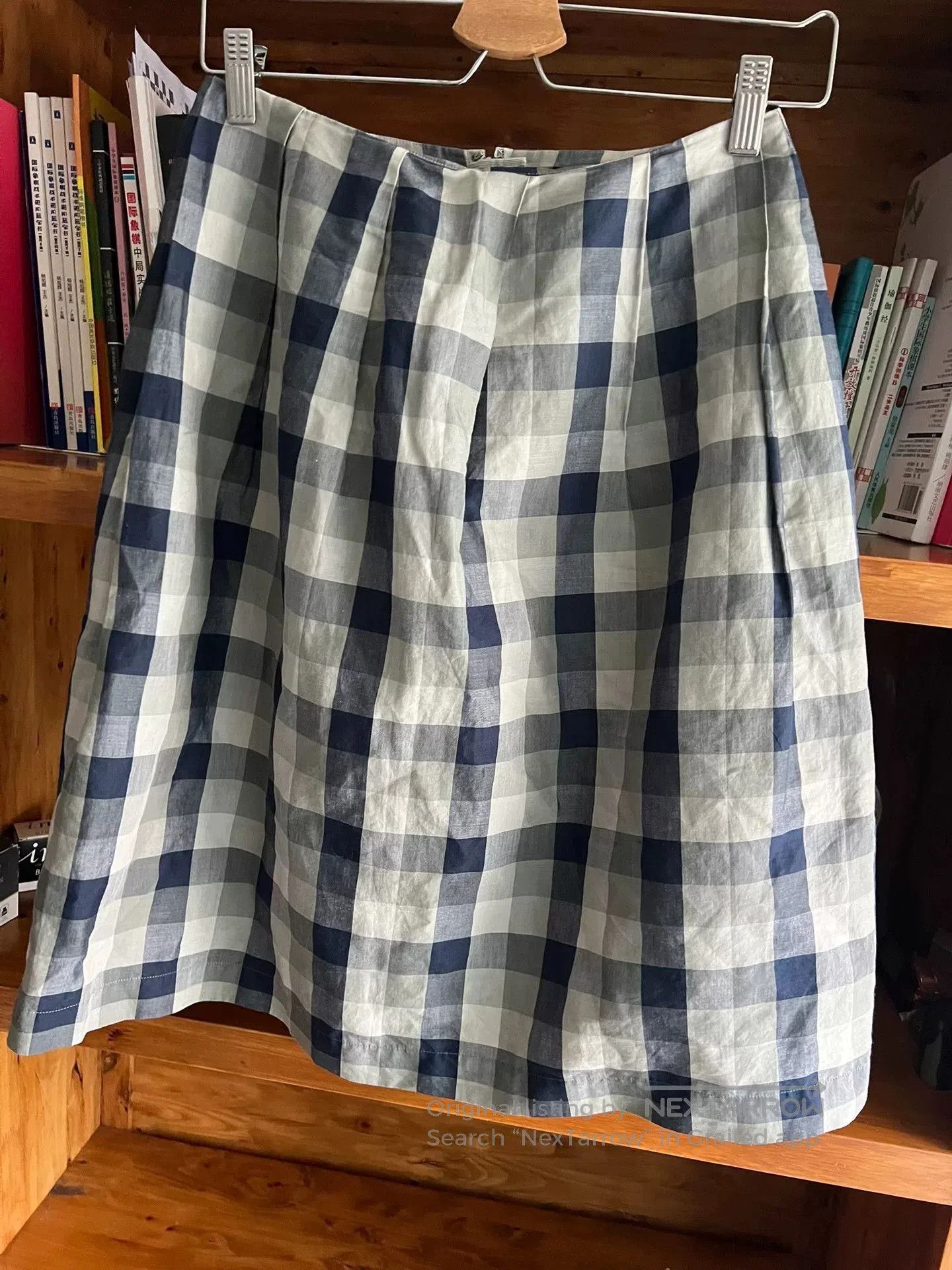 Margaret Howell Margaret Howell Cotton-Linen Check Skirt. Size 37" - 3 Thumbnail