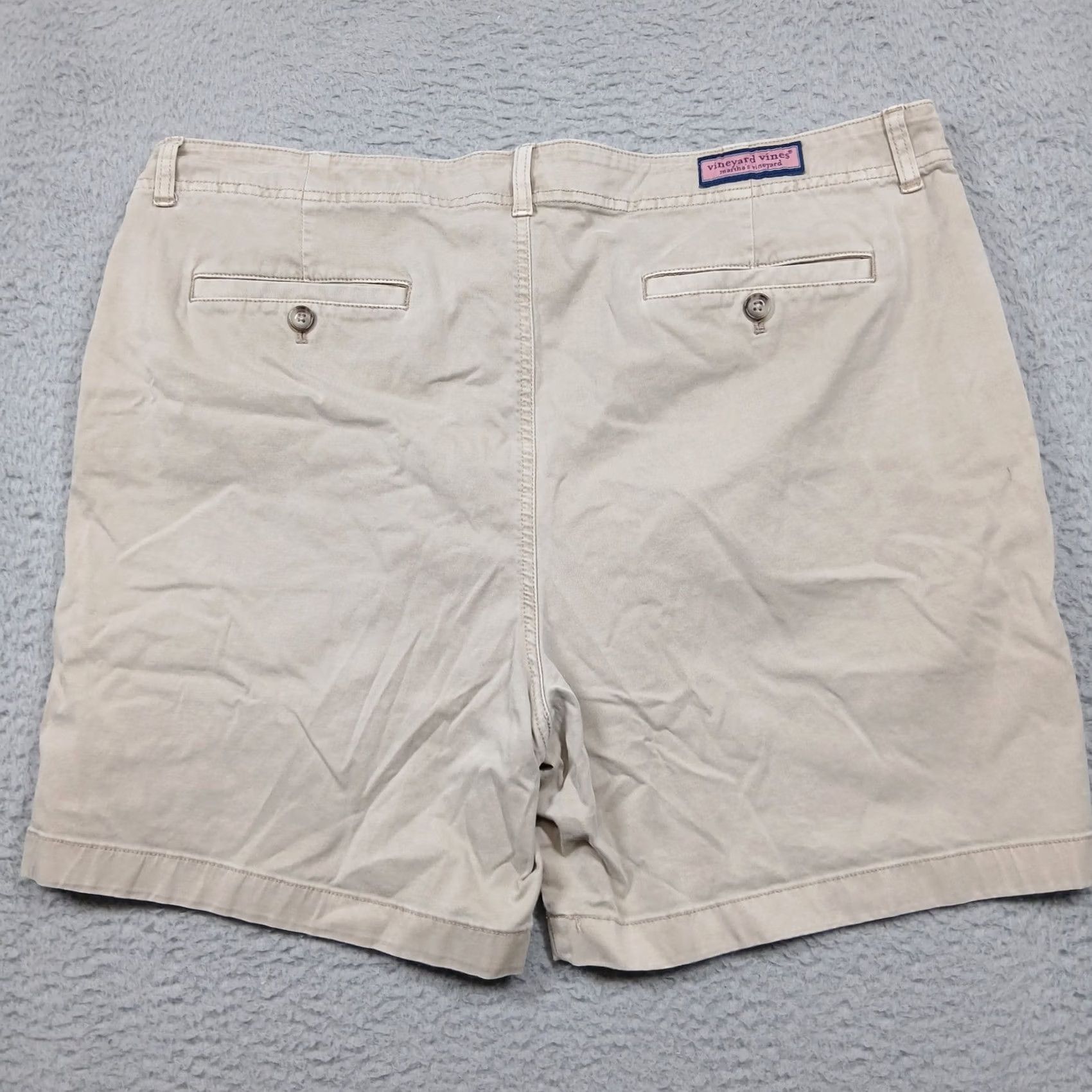 Vineyard Vines Vineyard Vines Mens Beige Classic Fit Stretch Chino Shorts Cotton Spandex Size 38 Size US 38 / EU 54 - 2 Thumbnail