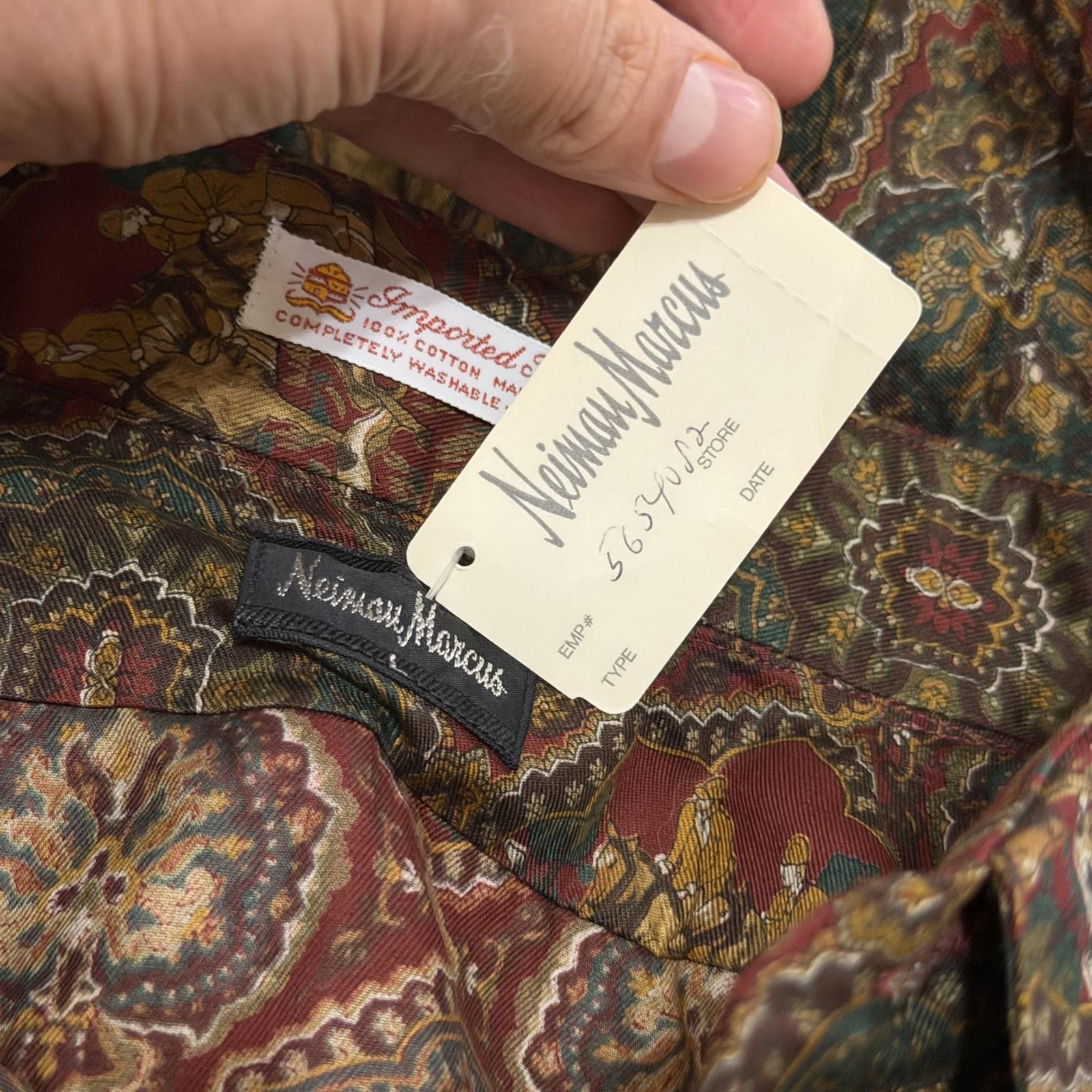 Neiman Marcus Vintage 70s 80s Neiman Marcus Art AOP Shirt Size US L / EU 52-54 / 3 - 4 Thumbnail