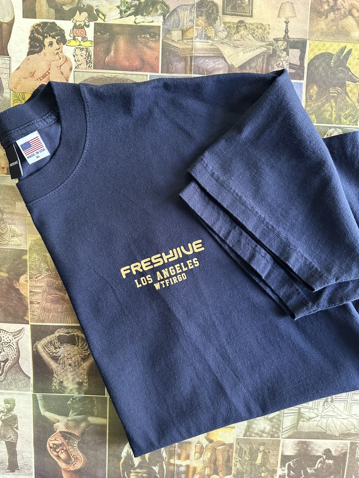 Freshjive Freshjive Crucified Tee WTFIRGO Navy Size US M / EU 48-50 / 2 - 5 Thumbnail