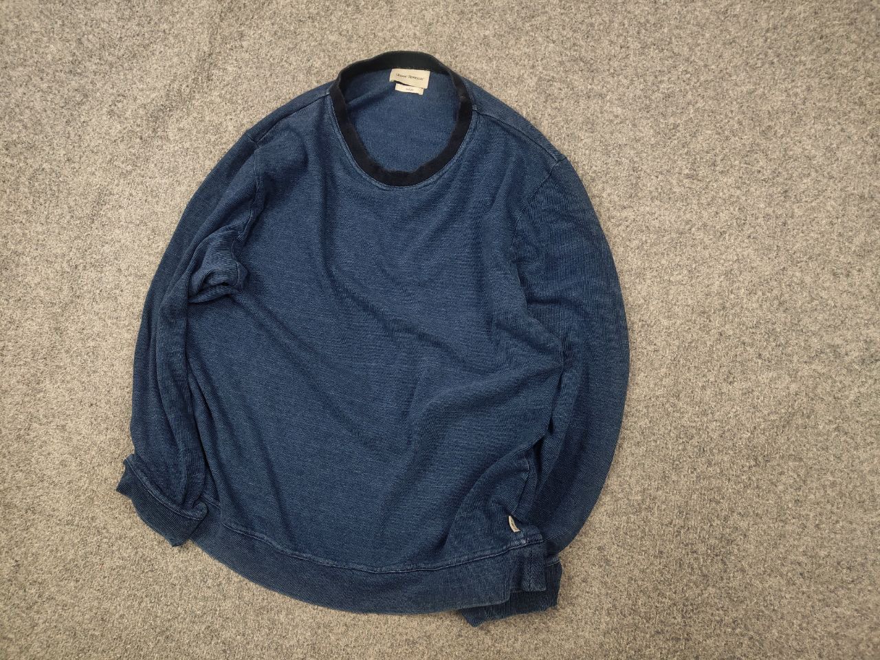 Oliver Spencer Oliver Spencer minimalist Indigo Sweatshirt Vintage Japan Size US XL / EU 56 / 4 - 4 Thumbnail
