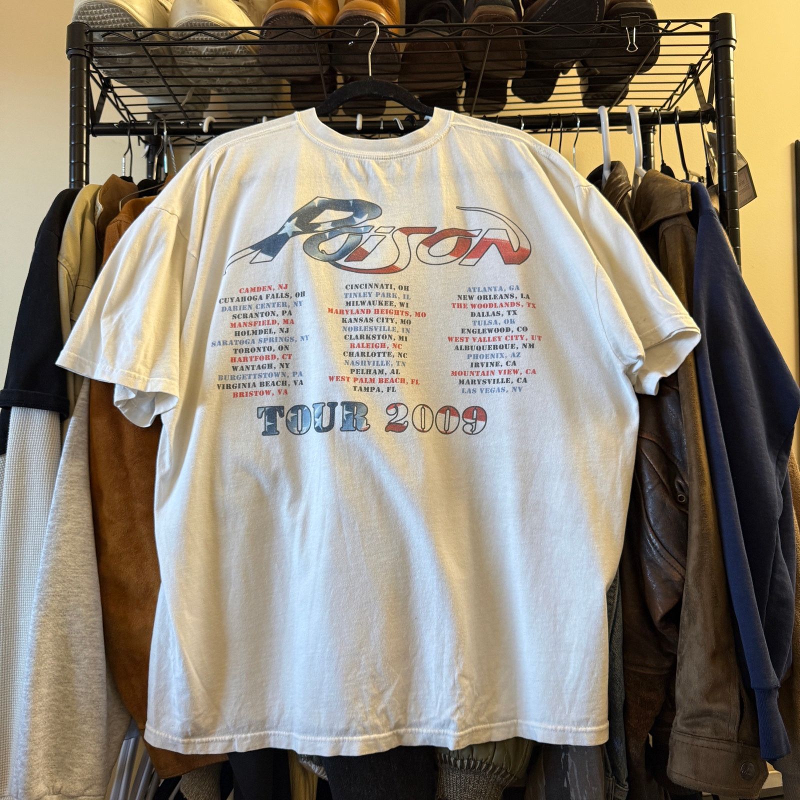 Vintage Poison 2009 tour shirt XL white Size US XL / EU 56 / 4 - 2 Thumbnail