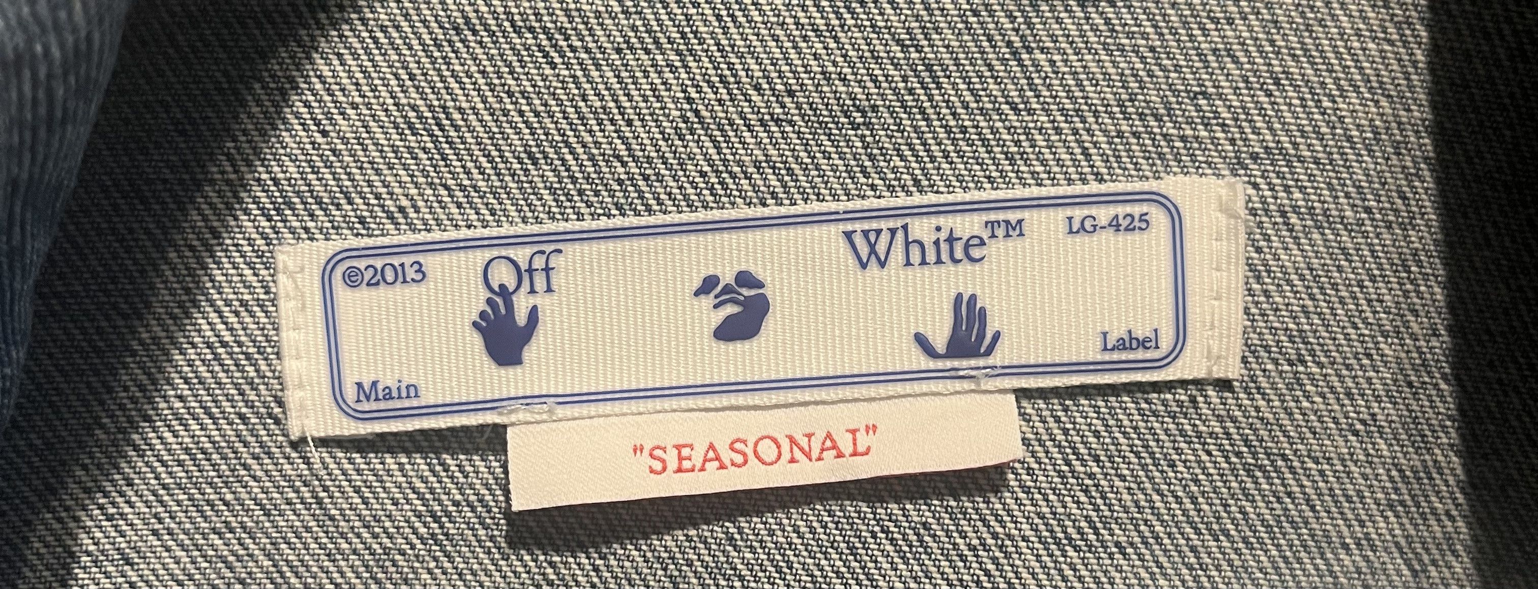 Off-White Off-White Skate Denim Jacket 'Azzurro' Size US XL / EU 56 / 4 - 2 Thumbnail