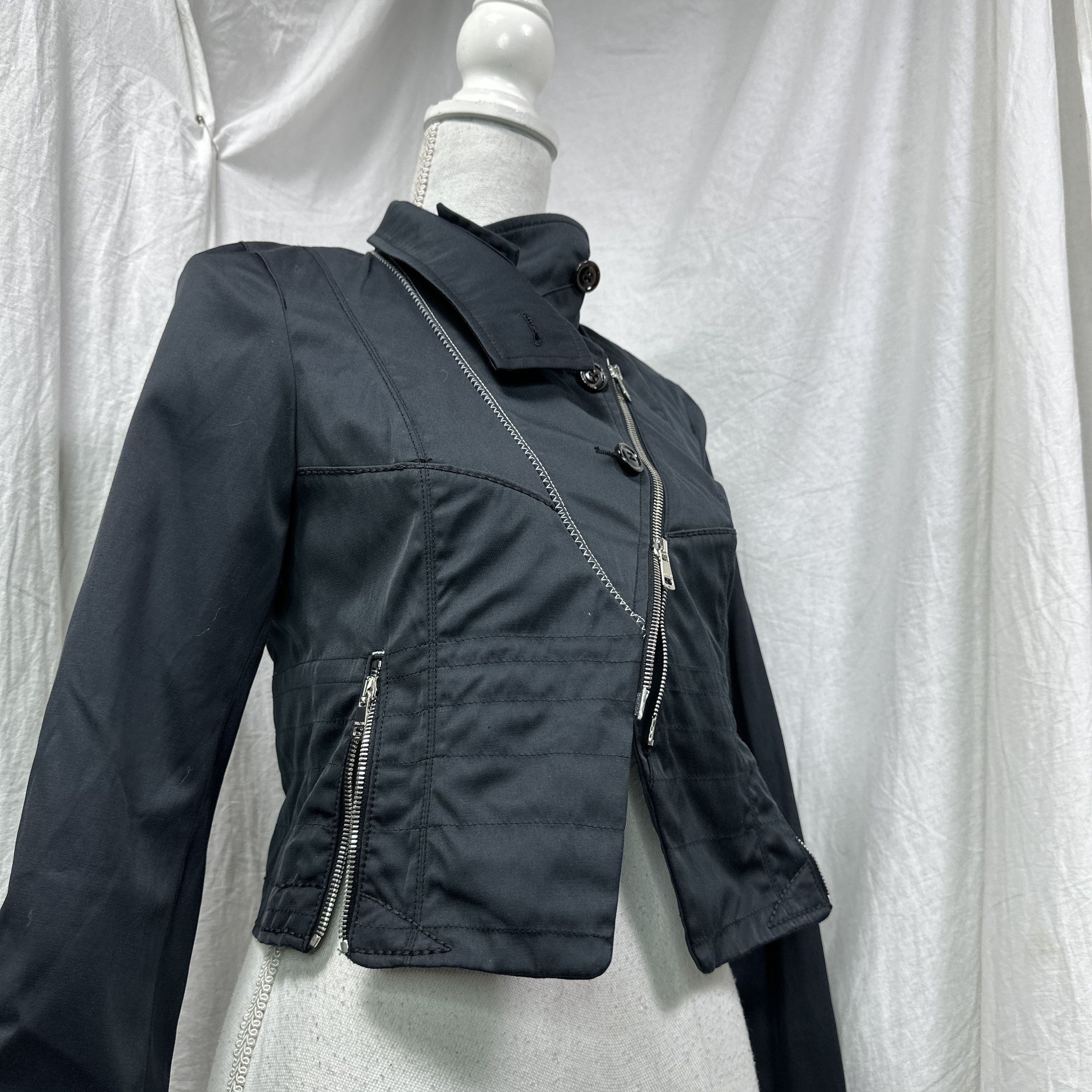 Vintage Vintage Marc Cain Multi Zip Asymmetrical Jacket Y2K Size S / US 4 / IT 40 - 9 Thumbnail