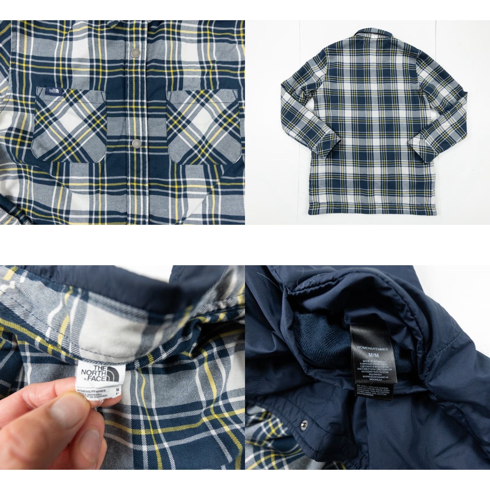 The North Face The North Face Shacket Women’s Medium Blue Reversible Snap Button Windbreaker Casual Lining Polyester Logo Late 2010s Womens Size M / US 6-8 / IT 42-44 - 8 Thumbnail