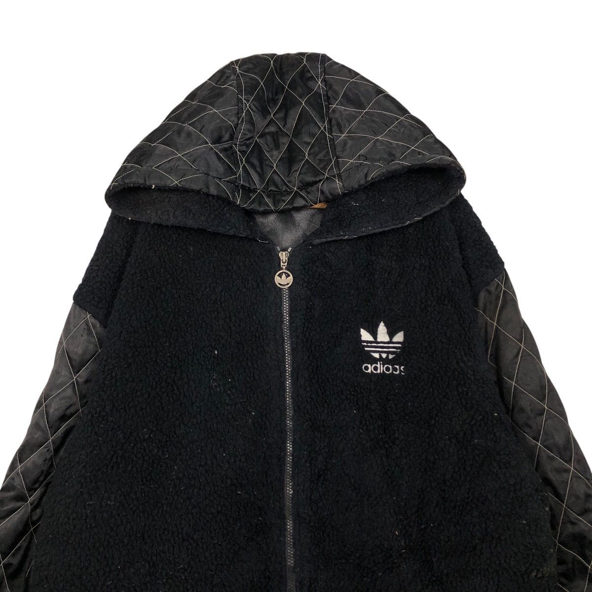 Adidas 📌Vintage Wool Zipper Jacket Adidas Big Logo Embroidery Size US M / EU 48-50 / 2 - 5 Thumbnail