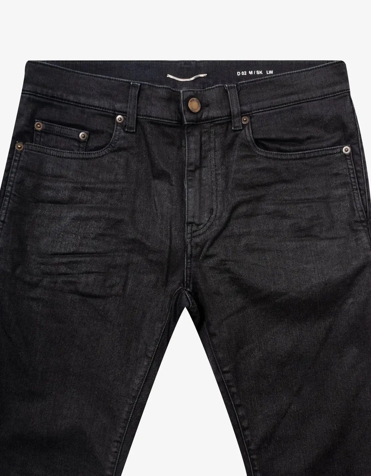 Saint Laurent Paris o1s1wg111224 Skinny-Fit Jeans in Coated in Black Size US 34 / EU 50 - 3 Thumbnail
