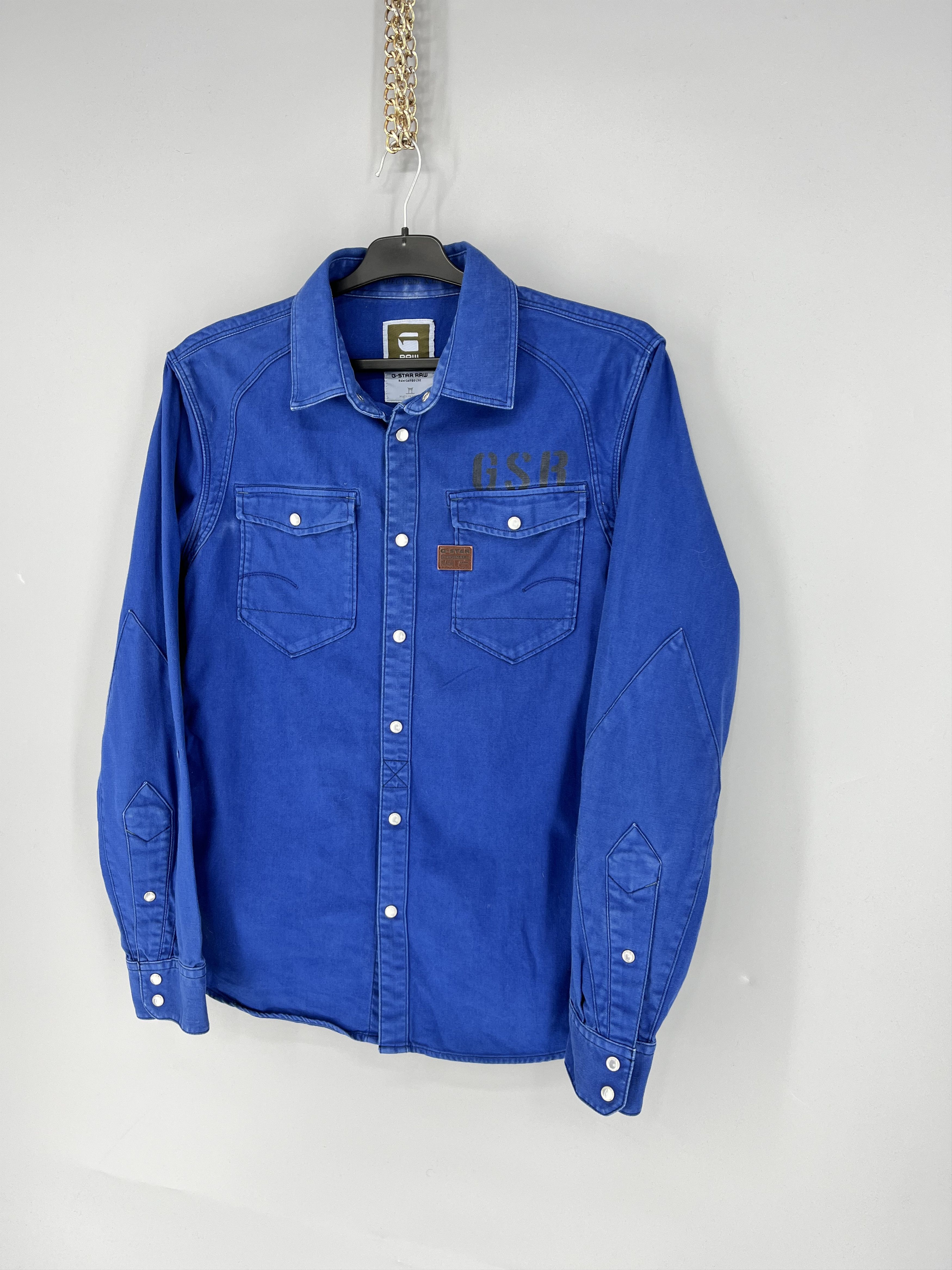 G-Star Vintage Y2K G Star Raw Men’s Navy Shirt With Big Logo Size US S / EU 44-46 / 1 - 3 Thumbnail