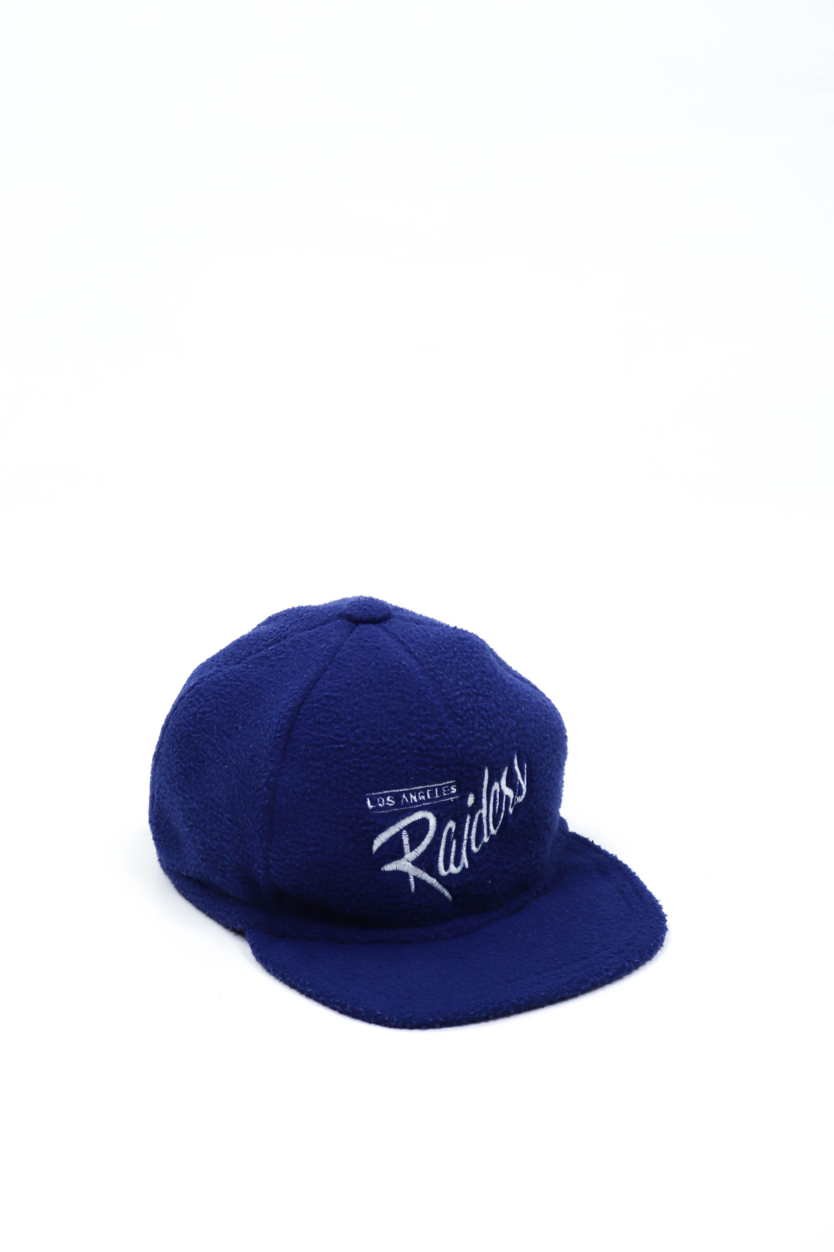NFL Los Angeles Raiders Vintage 80s 90s Blue Fleece Cap Hat Size ONE SIZE - 1 Thumbnail