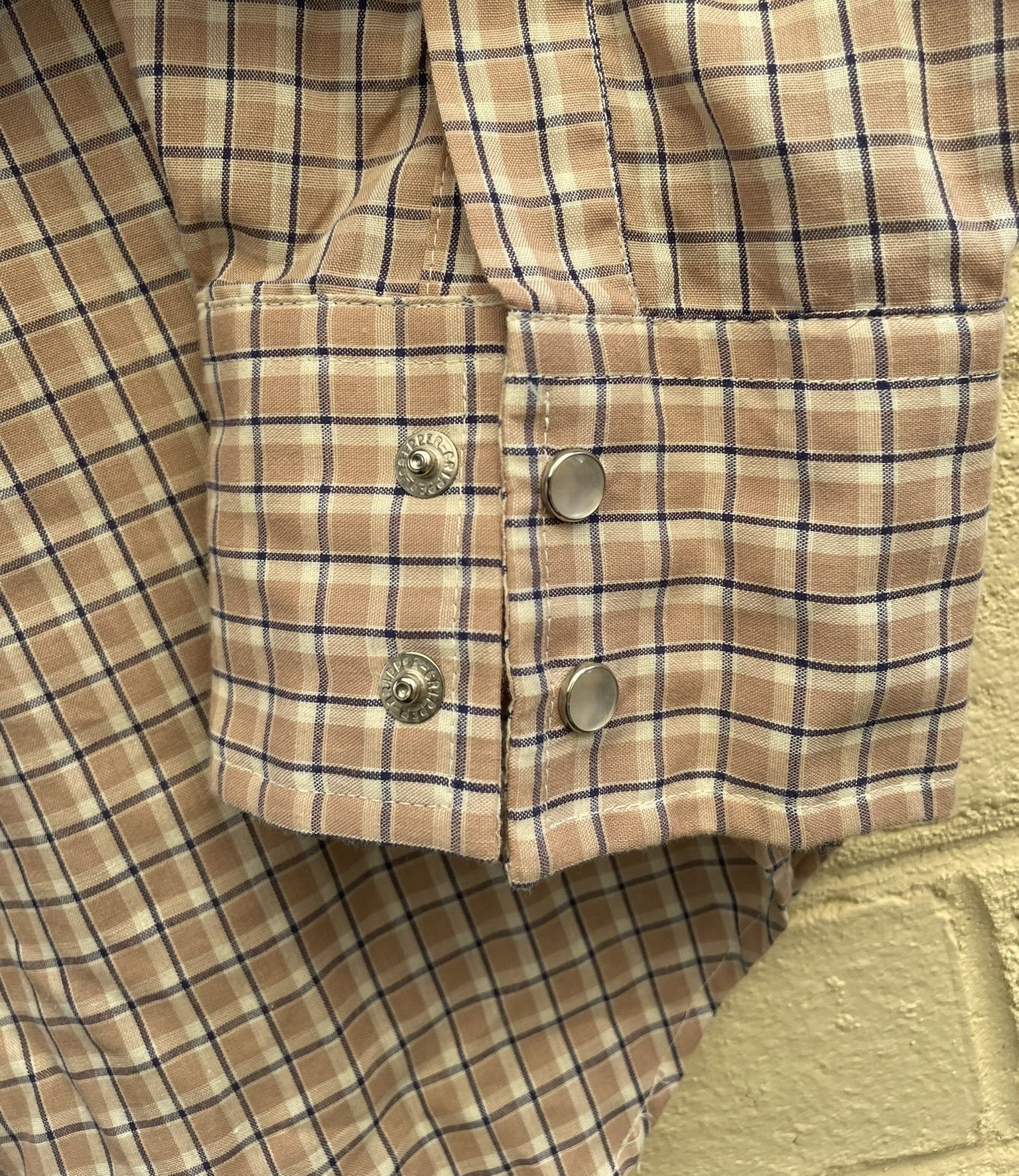 Wrangler Vintage 70s Western shirt Cowboy shirt button up Beige brown Size US M / EU 48-50 / 2 - 5 Thumbnail