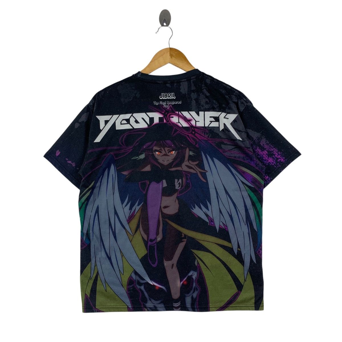 Vintage JIBRIL No Game No Life Anime Overprint Jersey Tshirt Size US M / EU 48-50 / 2 - 2 Thumbnail