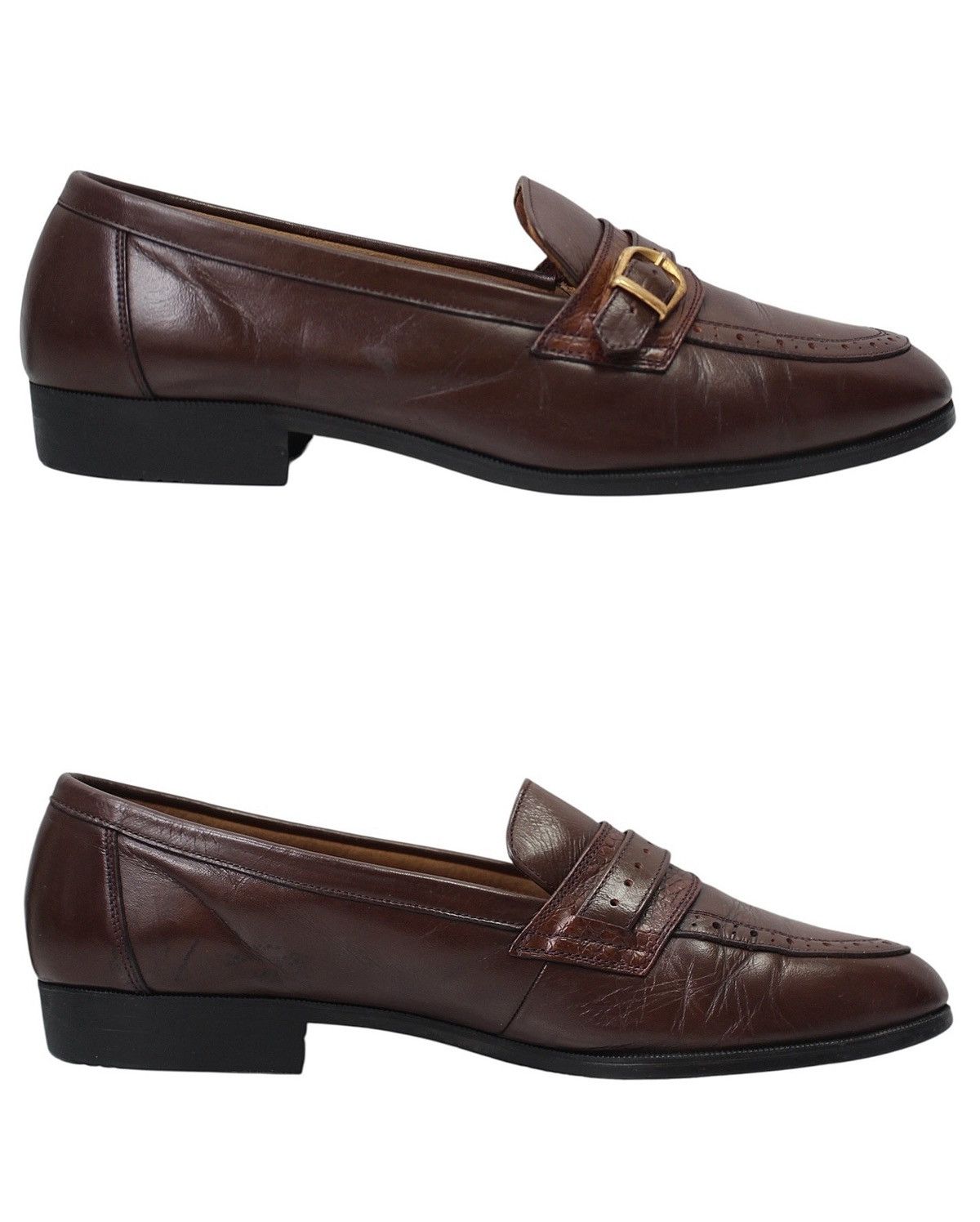 Vintage 1990S VALENTINO ROMANI BUCKLE LOAFERS Size US 7.5 / EU 40-41 - 3 Thumbnail