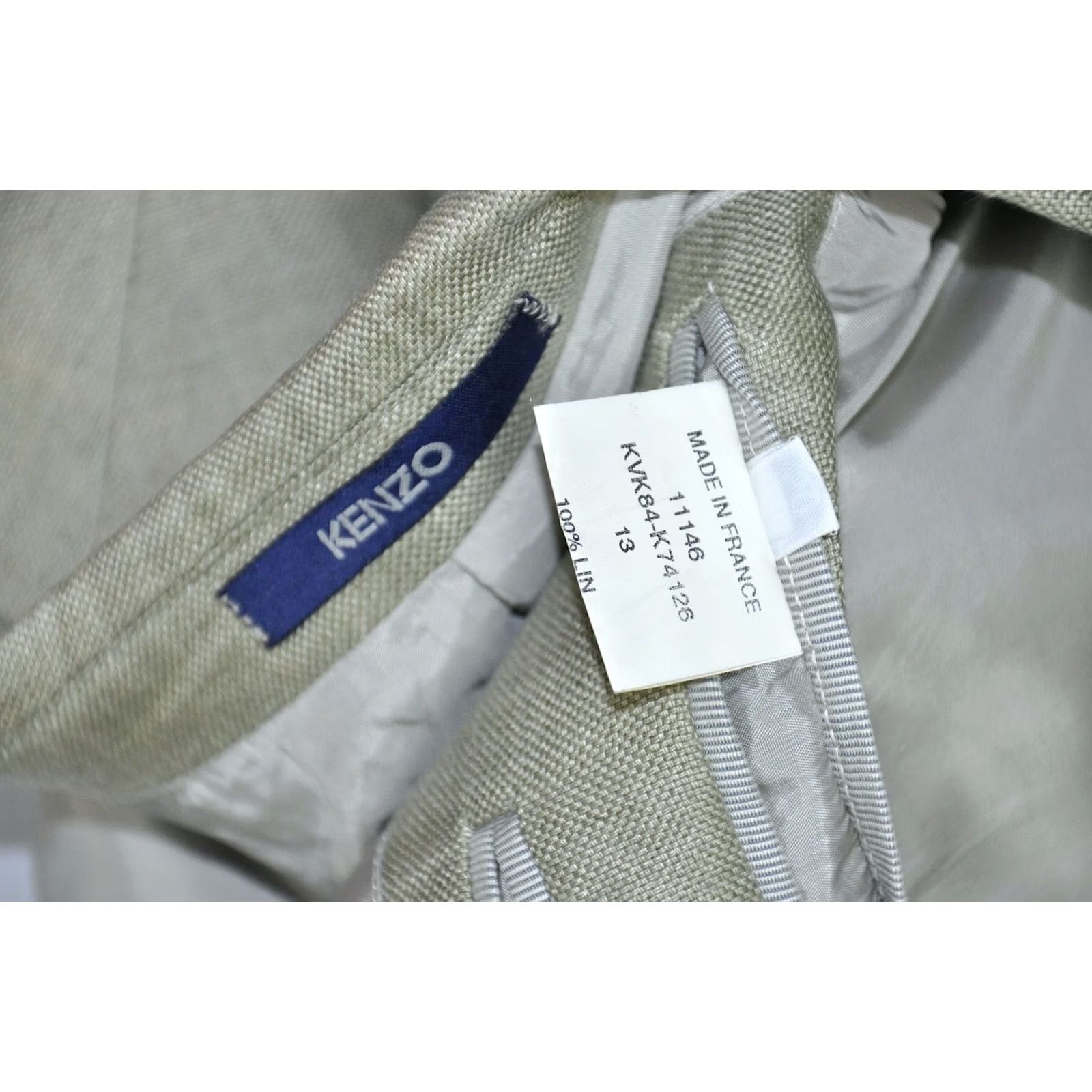 Kenzo KENZO Homme Linen Beige Blazer Jacket 50 Men Regular 3 Piece Vintage? No Beige Linen Blazer - 50 - France - Blazer - Kenzo - Men Size 50R - 7 Thumbnail