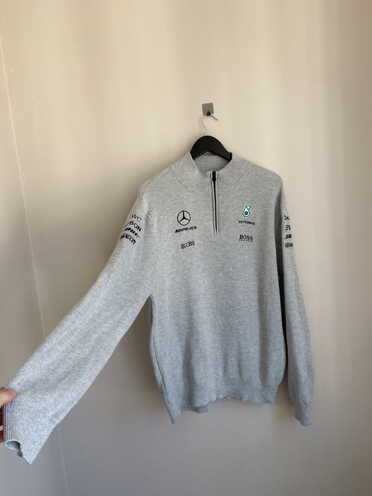 Hugo Boss Hugo Boss Men's Mercedes AMG Petronas F1 Team 1/4 Zip Hoodie Size US XL / EU 56 / 4 - 8 Thumbnail