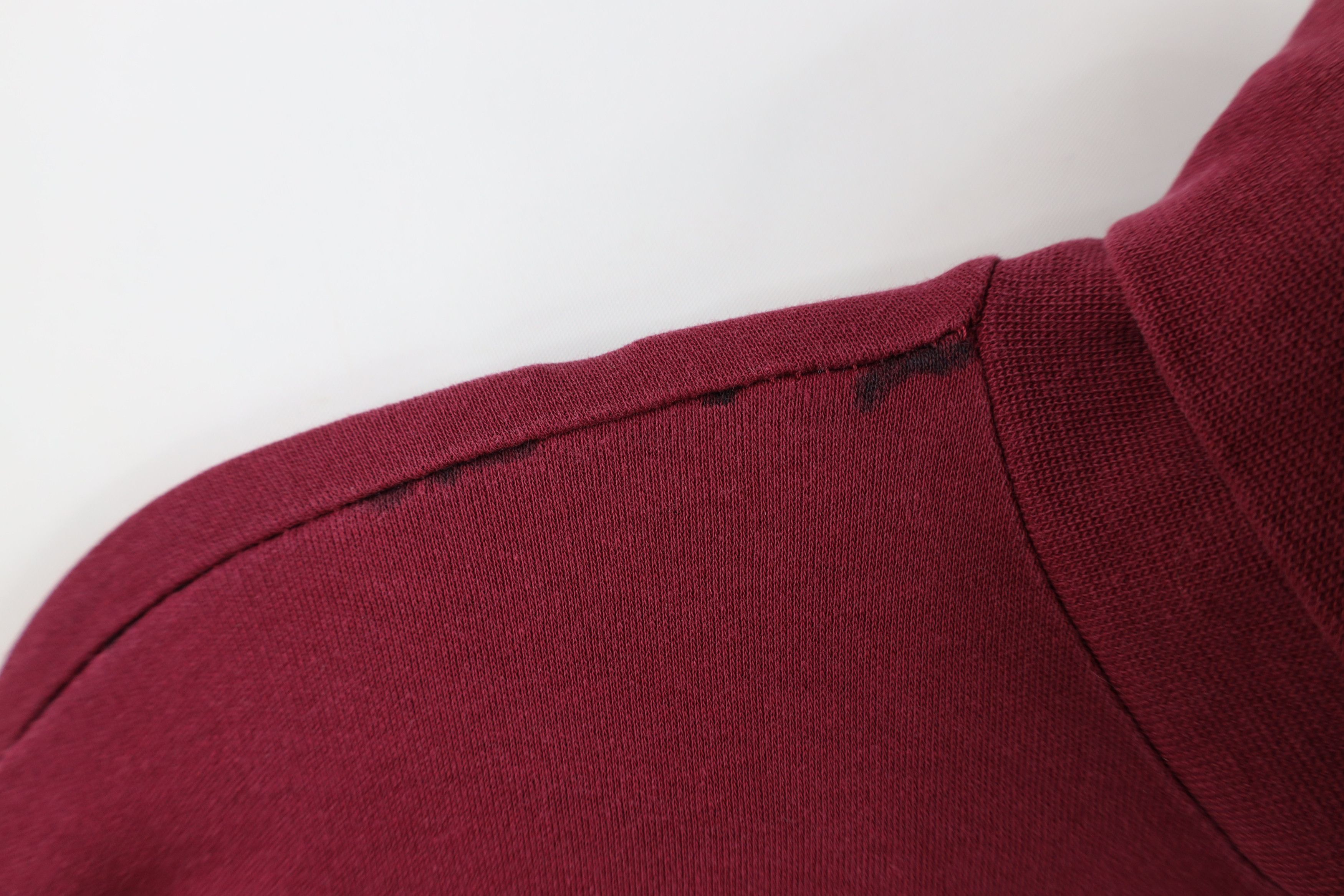 L.L. Bean Vintage 90s LL Bean Blank Turtleneck T-Shirt Maroon USA Size L / US 10 / IT 46 - 4 Thumbnail