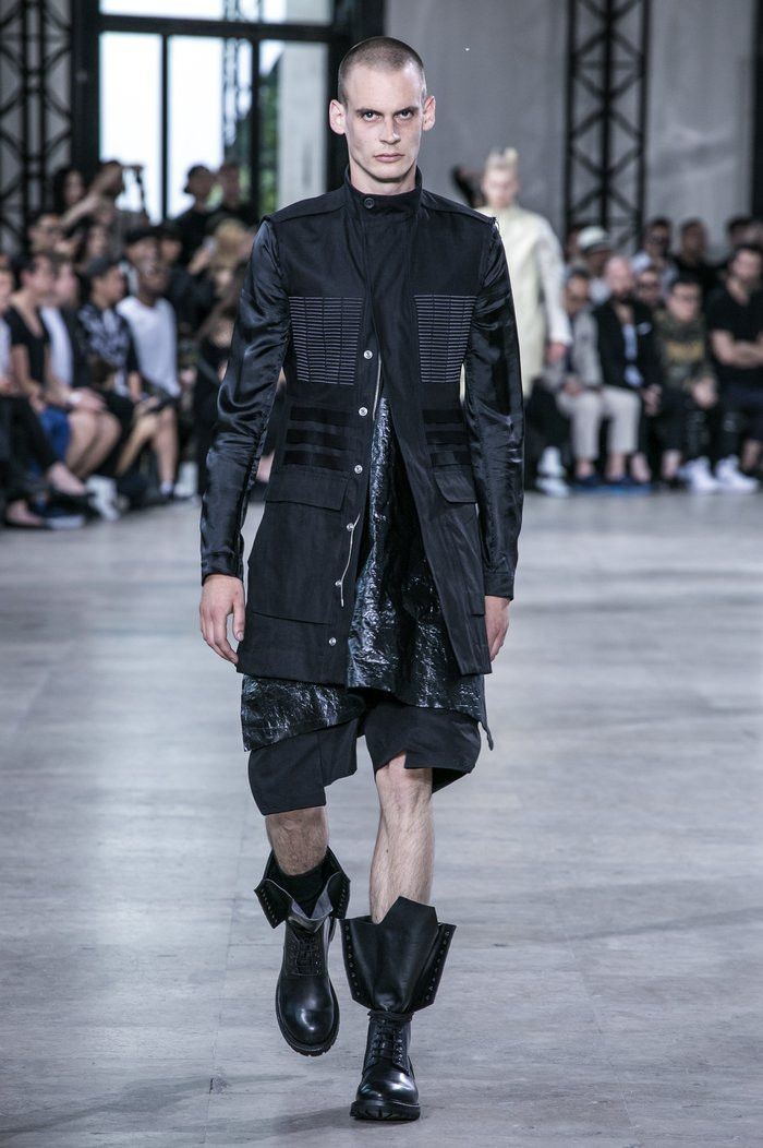 image of Rick Owens Ss16 Cyclops Ribbed Field Jacket in Black, Men's (Size Medium)
